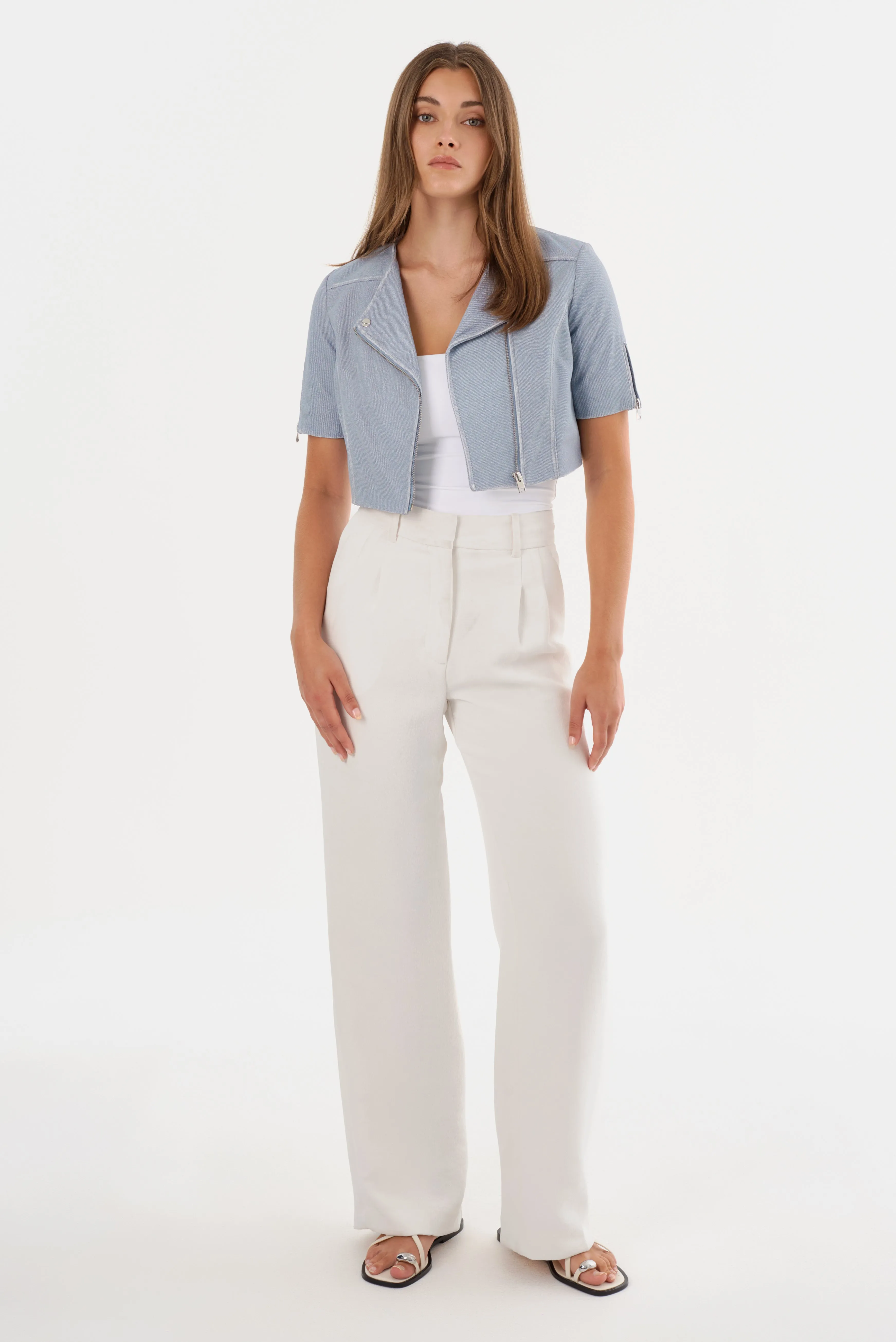 KIRSI | Cropped Biker Jacket sold by LAMARQUE product image thumbnail 3