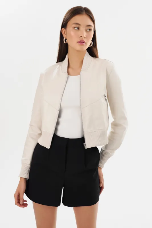 KORDELLA | Reversible Leather Bomber Jacket sold by LAMARQUE