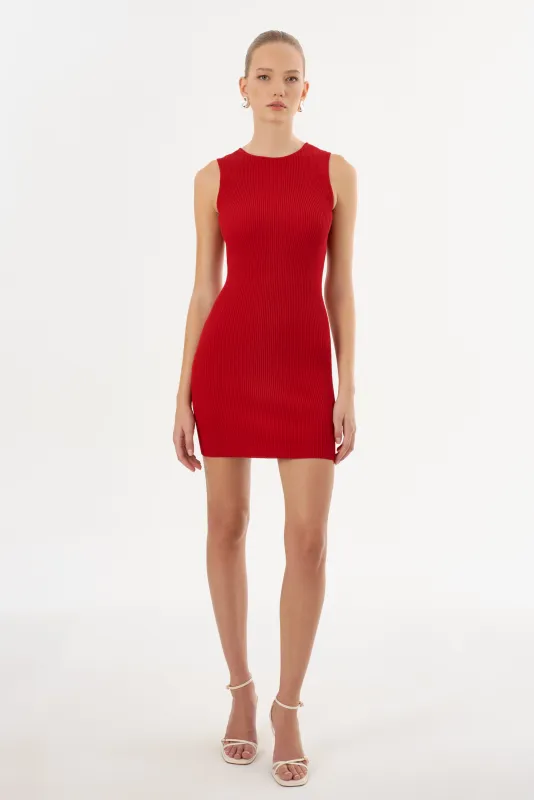 SHAY | Rib Knit Mini Dress sold by La Marque