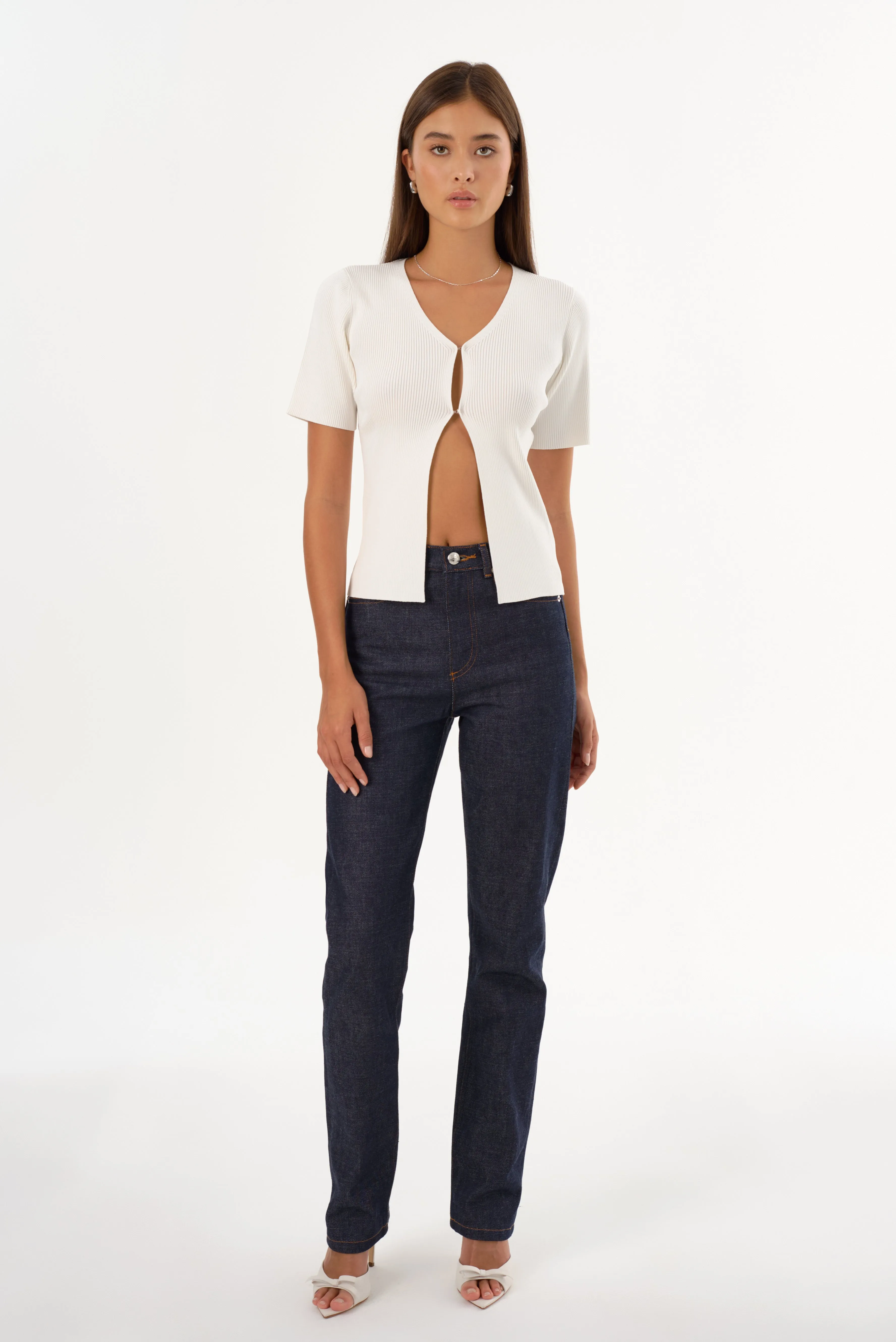 AURELIE | Rib Knit Short Sleeve Top sold by LAMARQUE product image thumbnail 2