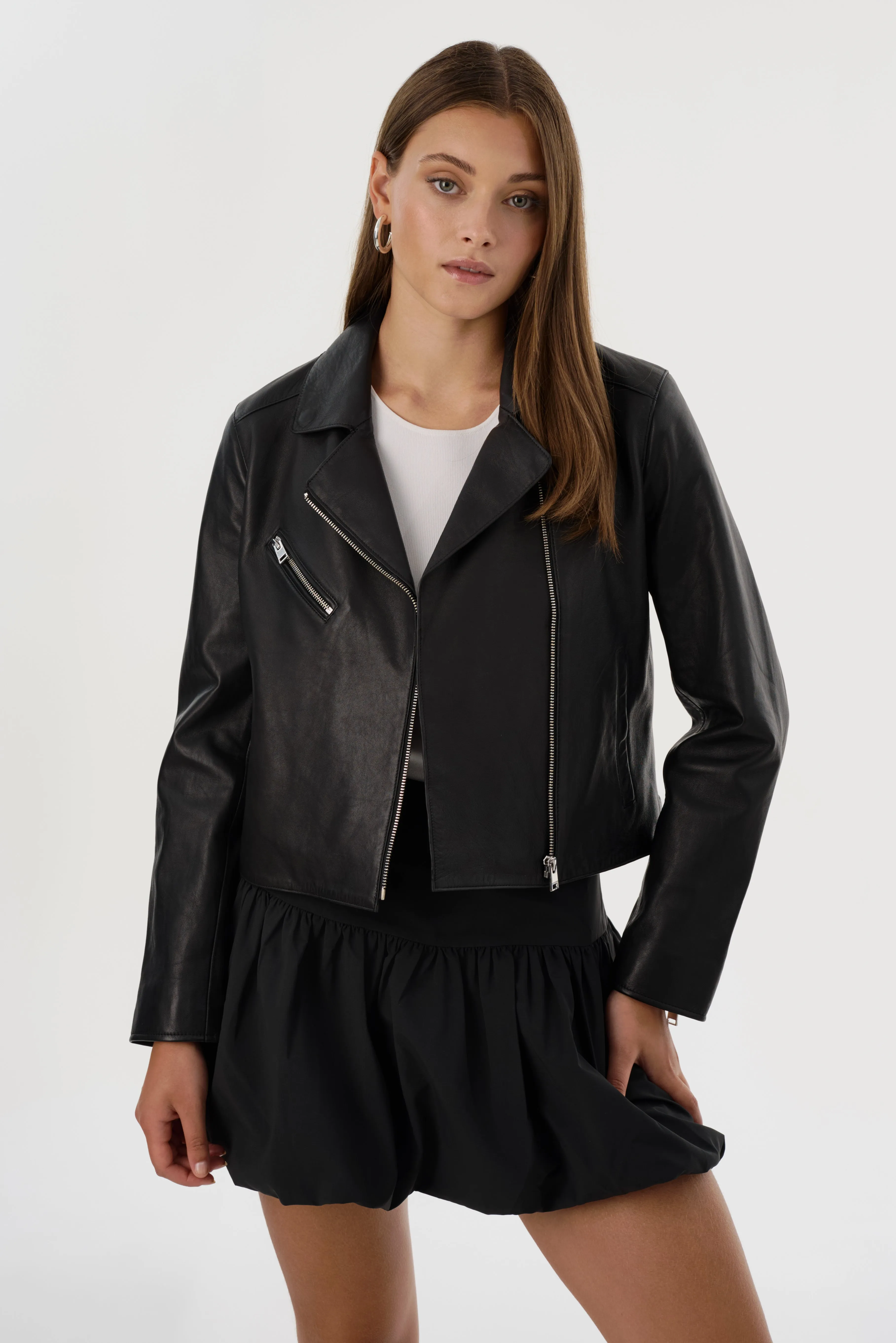VALERIA | Leather Biker Jacket sold by La Marque product image thumbnail 4