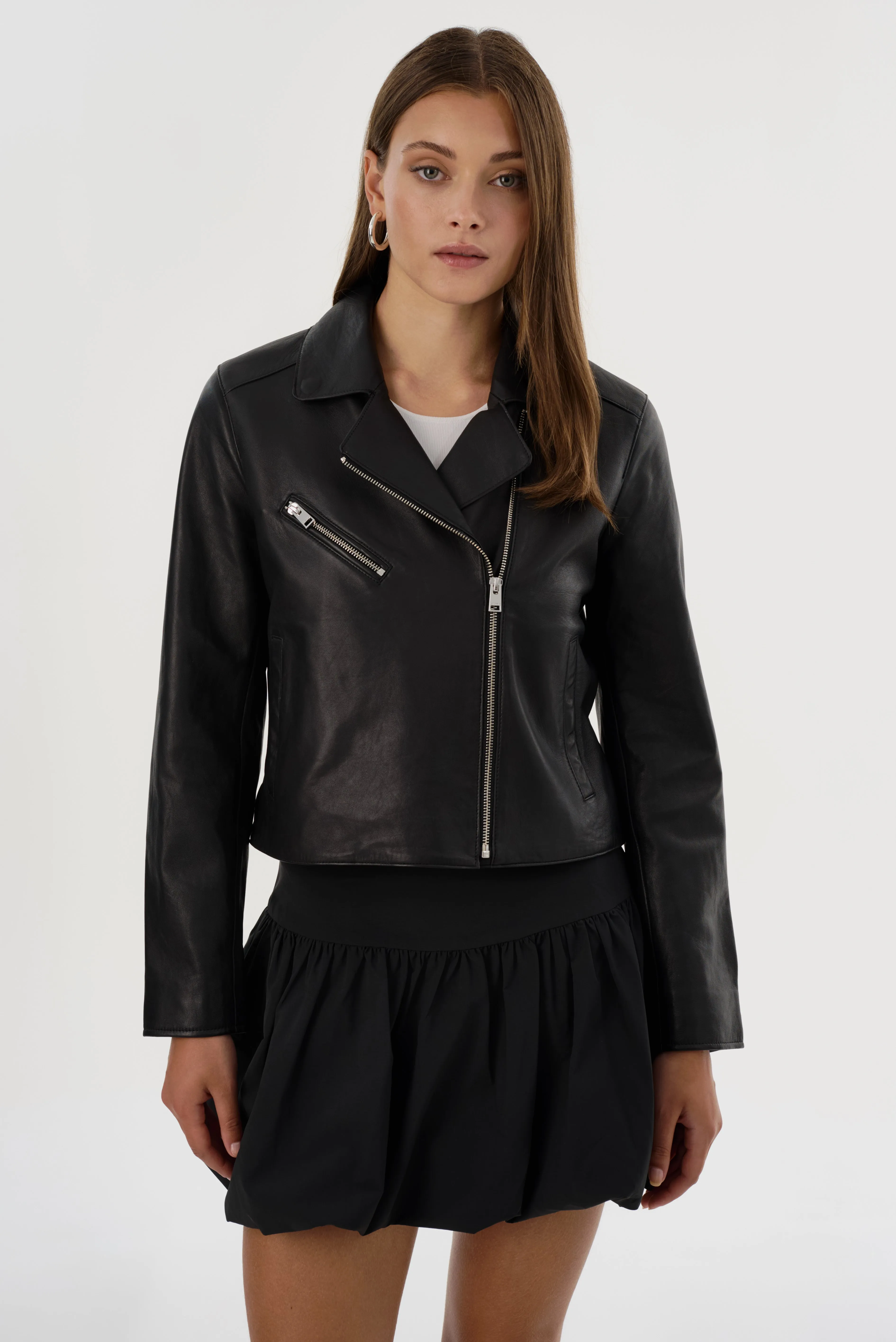 VALERIA | Leather Biker Jacket sold by La Marque product image thumbnail 3