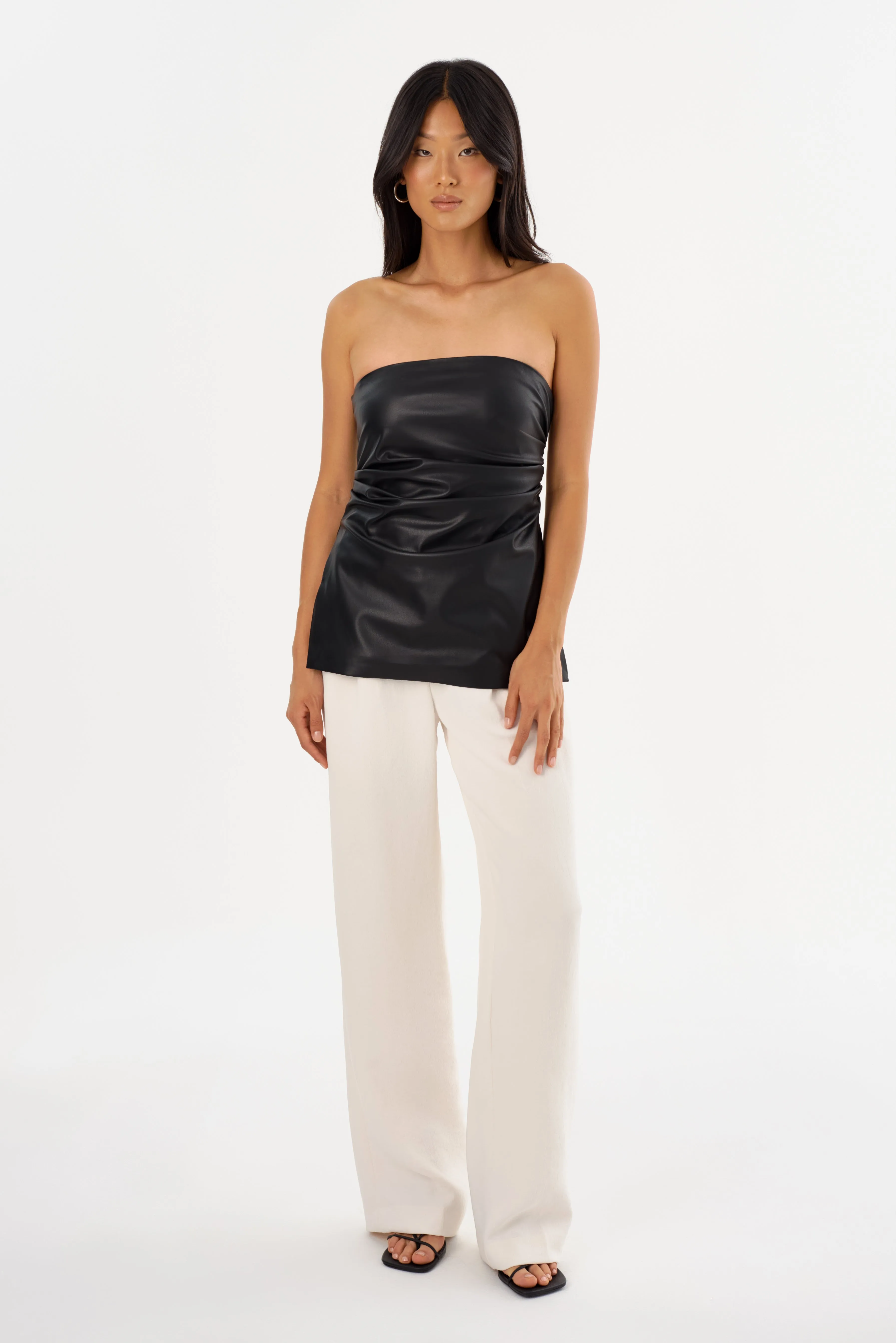 JUNI | Faux Leather Strapless Top sold by LAMARQUE product image thumbnail 2