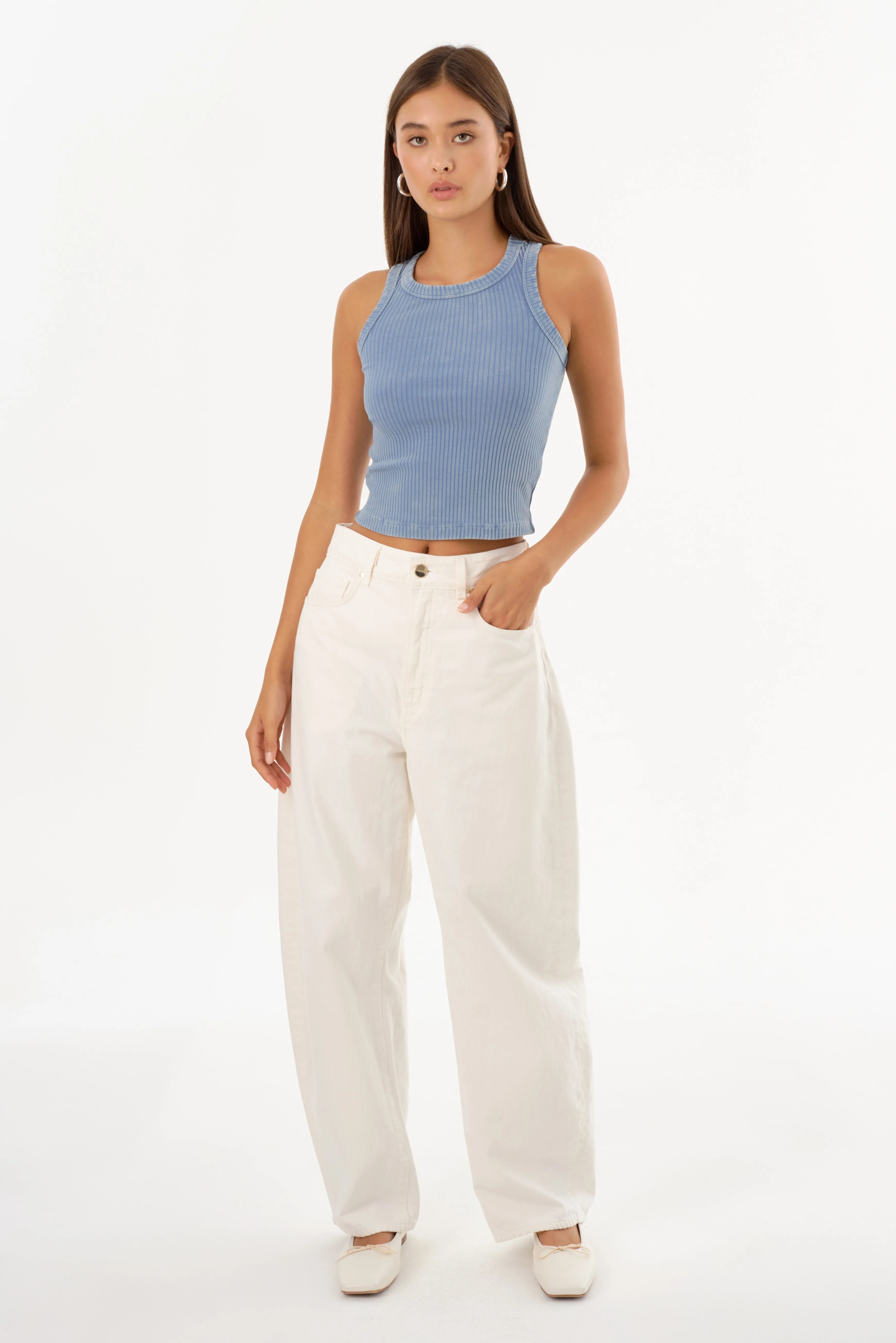 VICKI | Rib Knit Tank Top sold by LAMARQUE product image thumbnail 2