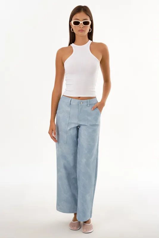 ODILE | Faux Leather Cargo Pants sold by LAMARQUE