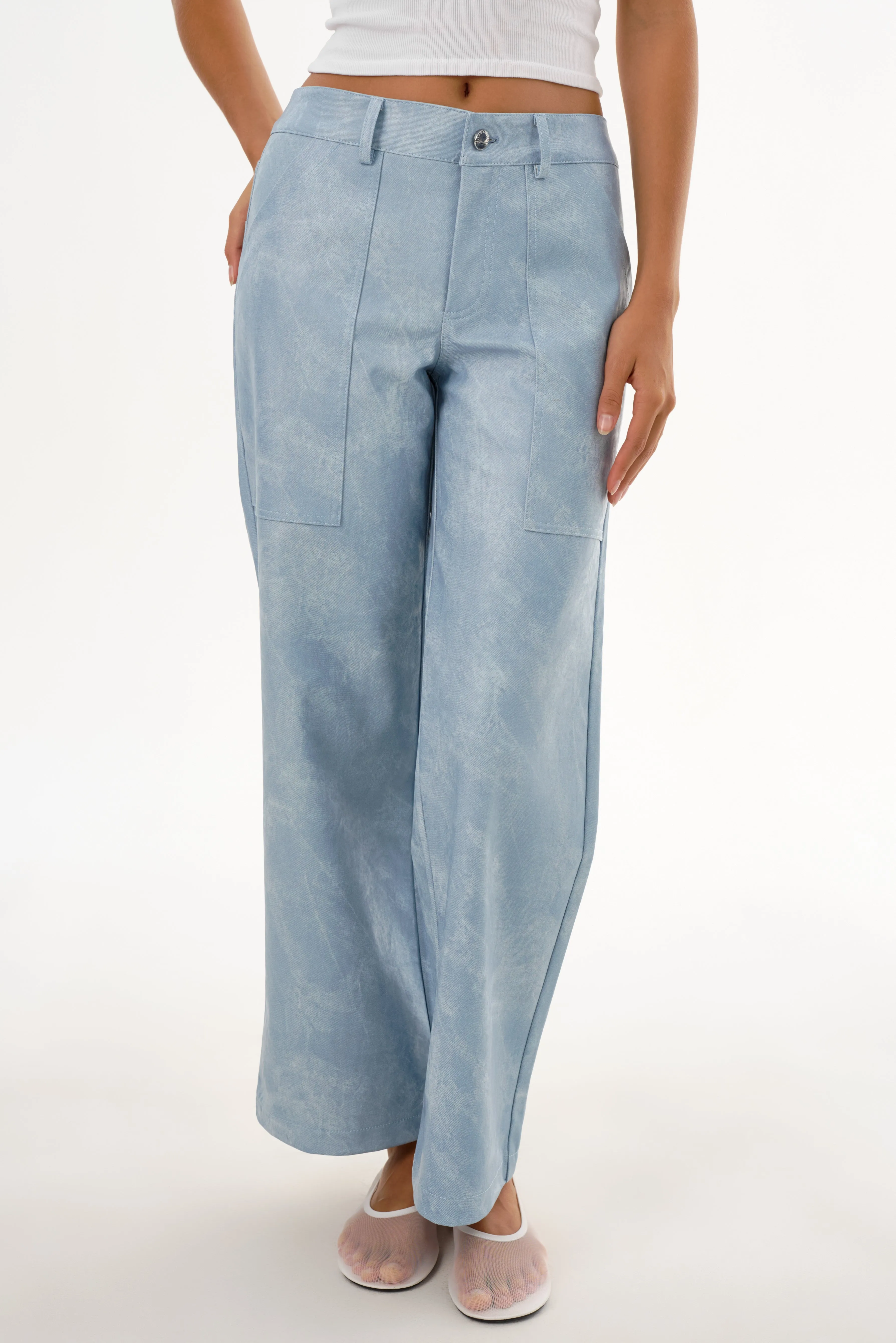 ODILE | Faux Leather Cargo Pants sold by LAMARQUE product image thumbnail 2