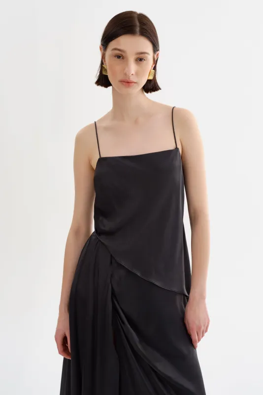 SOLANGE | Satin Draped Cami sold by La Marque