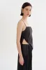 SOLANGE | Satin Draped Cami sold by La Marque
