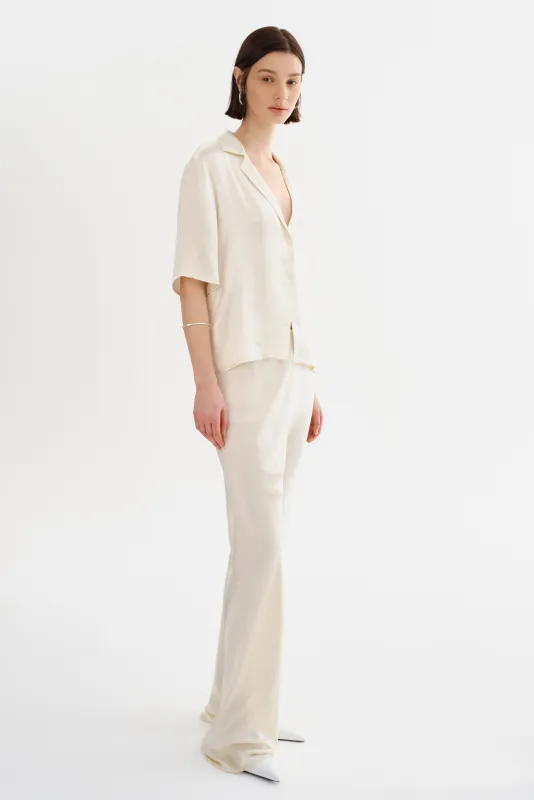 EMILE | Satin Straight Leg Pant sold by La Marque