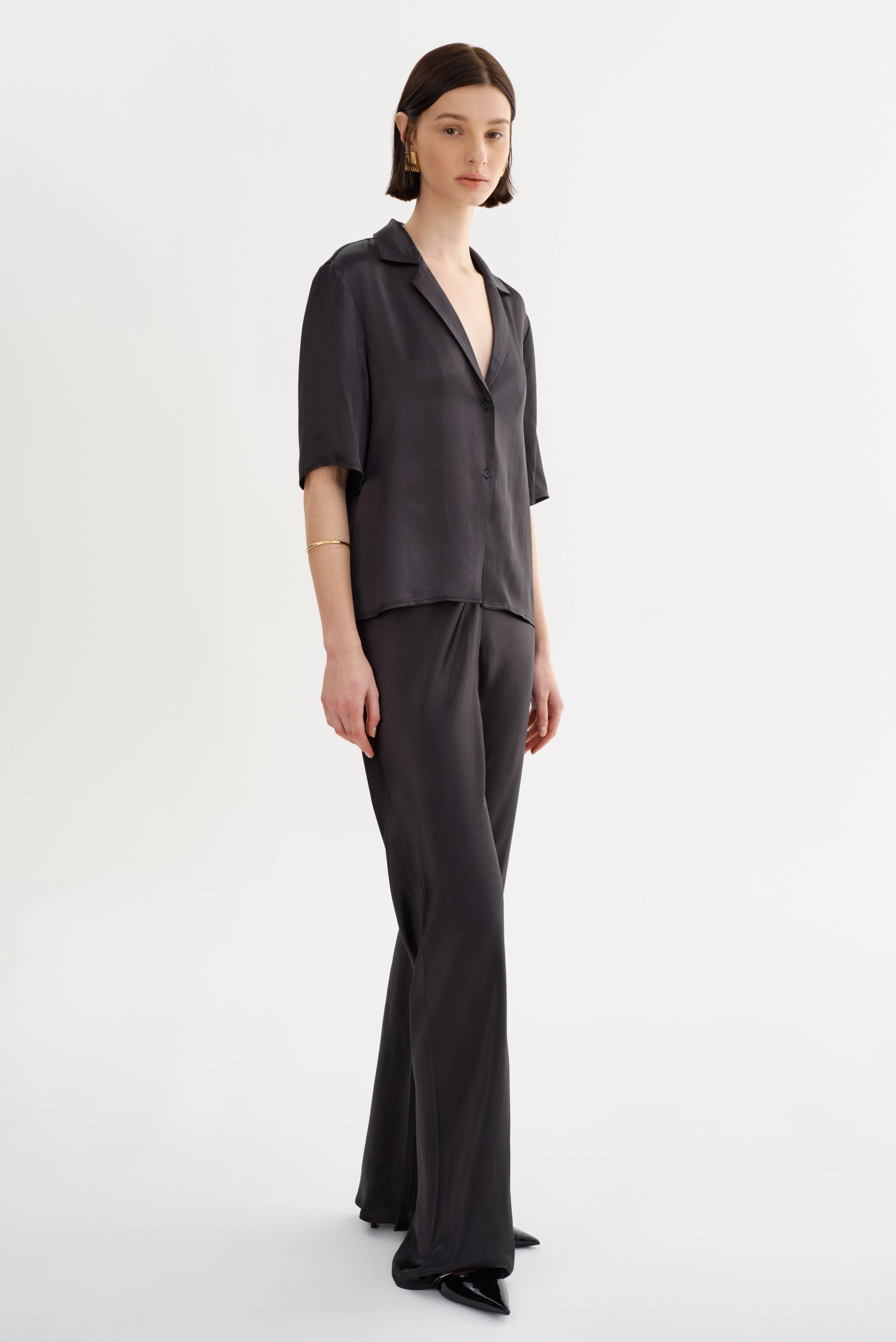 EMILE | Straight-Leg Satin Pants sold by LAMARQUE