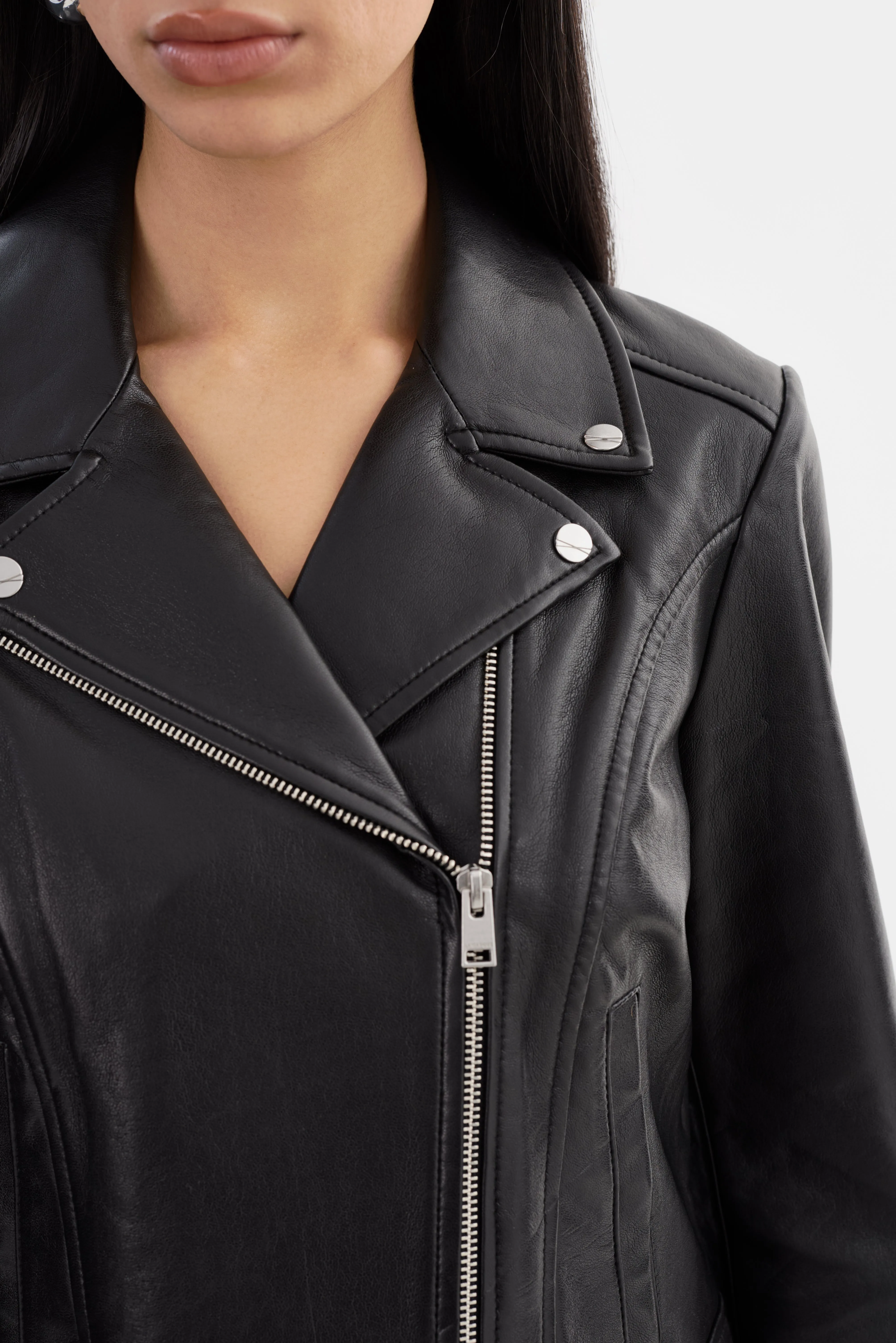 KLEA | Recycled Leather Biker Jacket sold by LAMARQUE product image thumbnail 4
