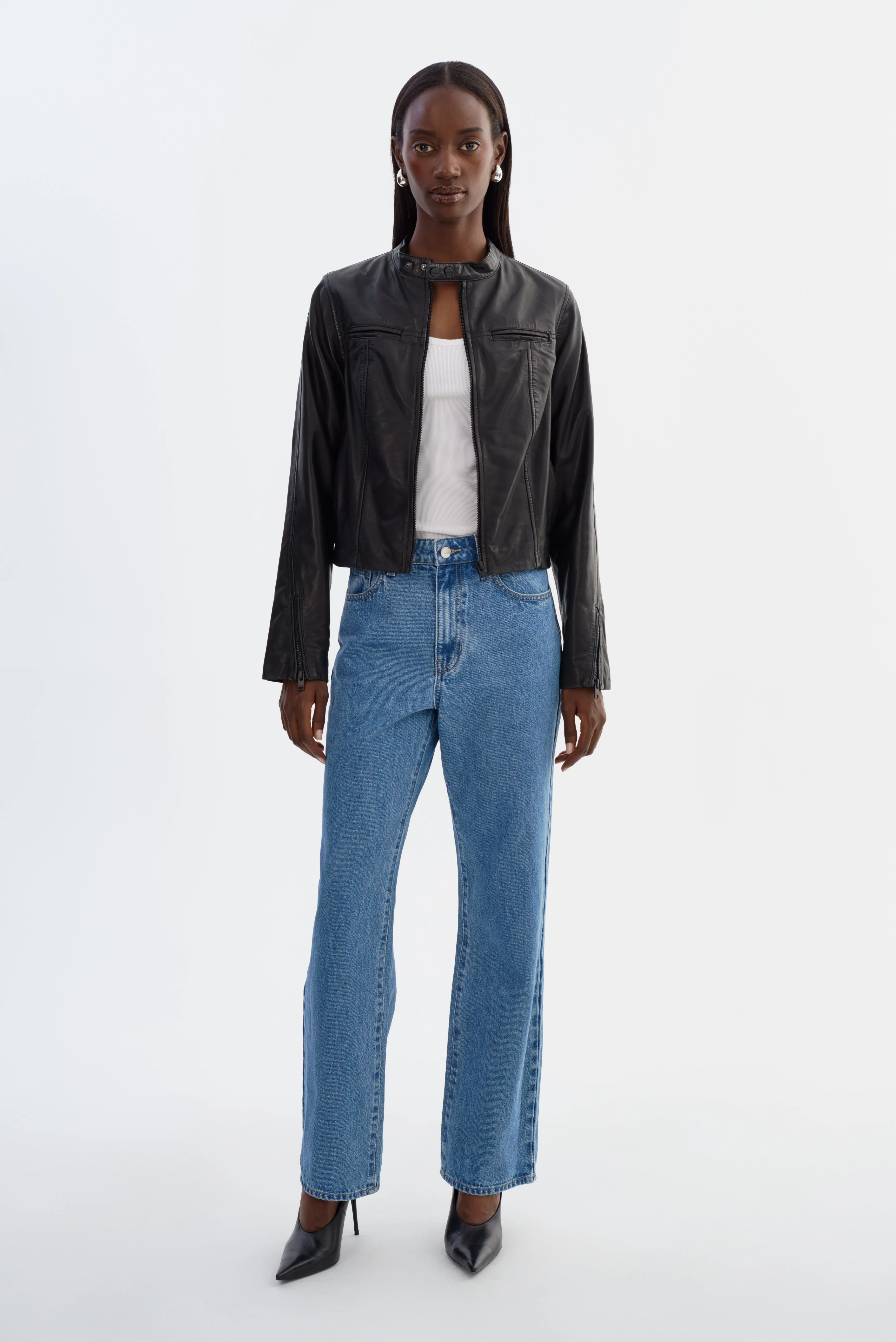 LIMBANI Sample | Leather Biker Jacket sold by La Marque product image thumbnail 2