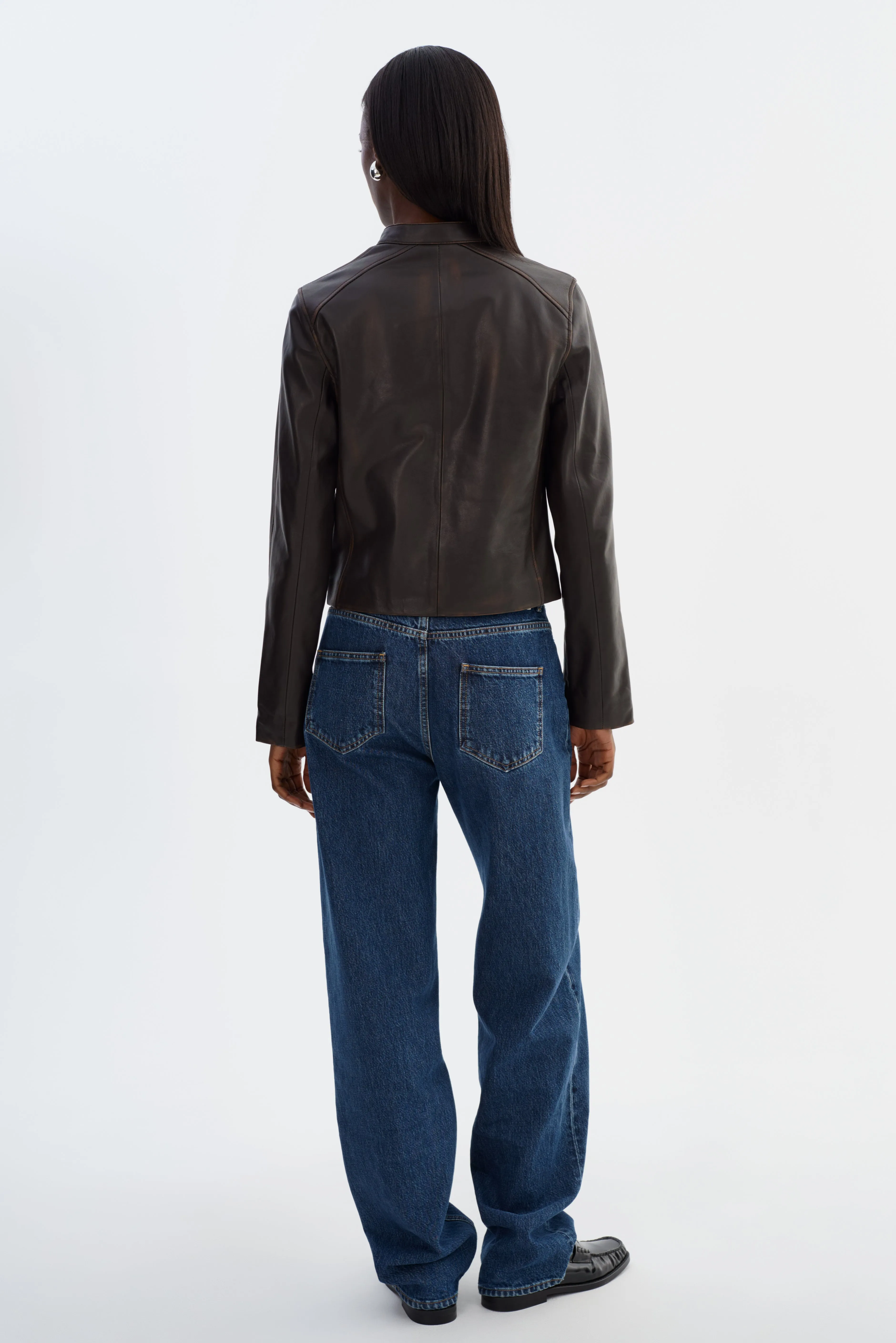 LIMBANI Sample | Leather Biker Jacket sold by La Marque product image thumbnail 5