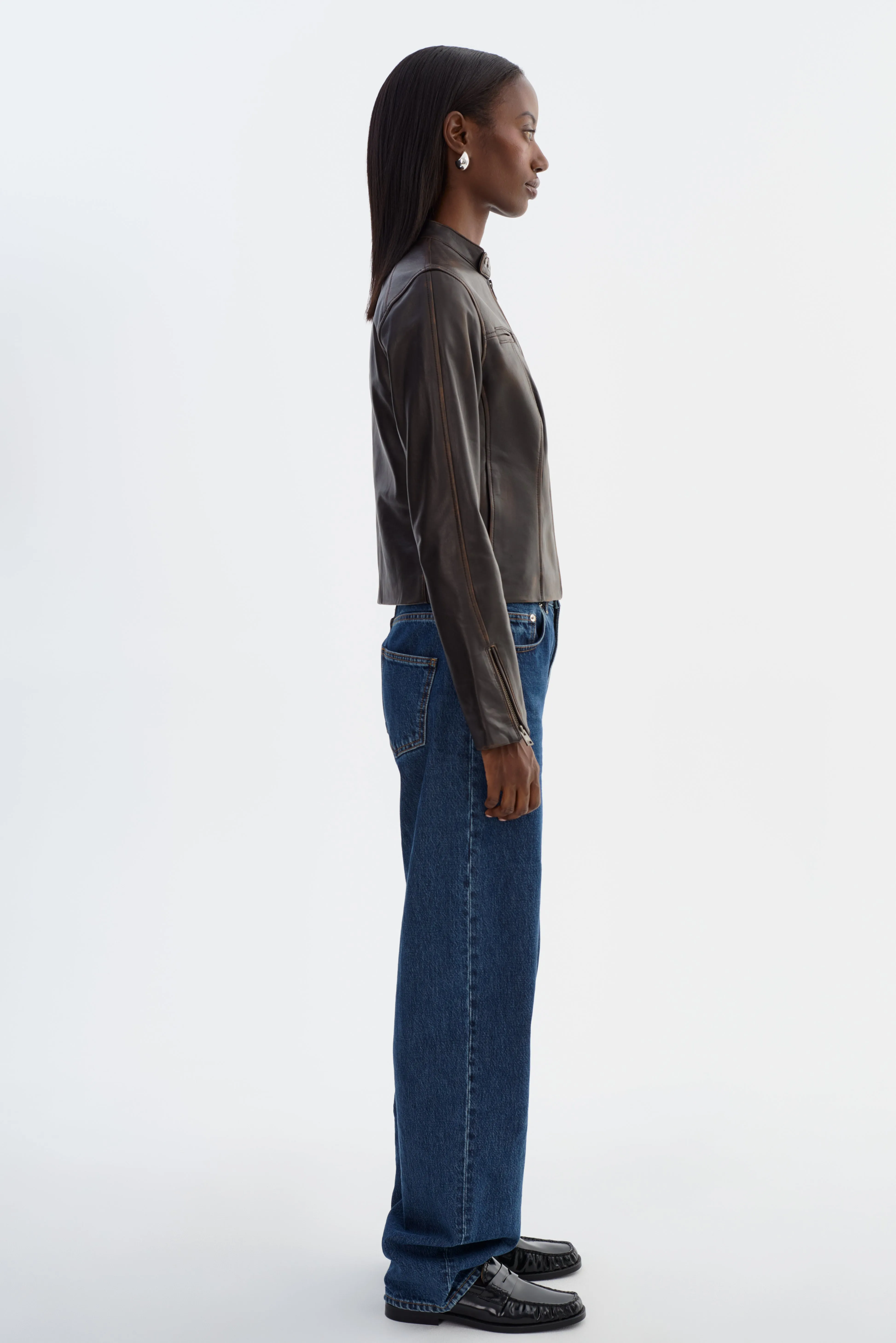 LIMBANI Sample | Leather Biker Jacket sold by La Marque product image thumbnail 4