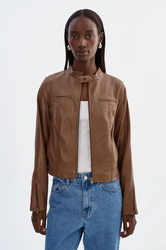 LIMBANI Sample | Leather Biker Jacket sold by La Marque