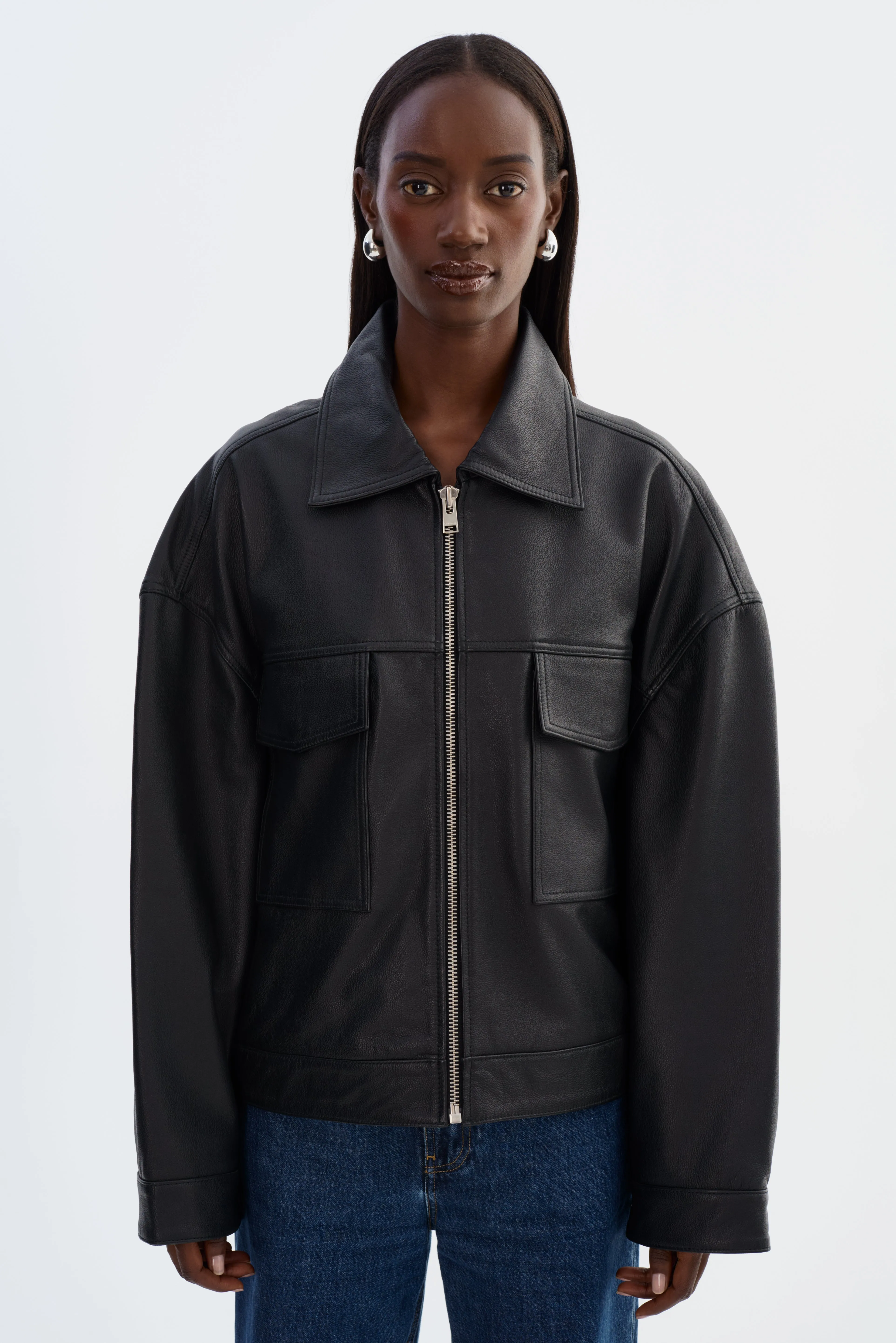 MIA Sample | Oversized Leather Jacket sold by La Marque product image thumbnail 2