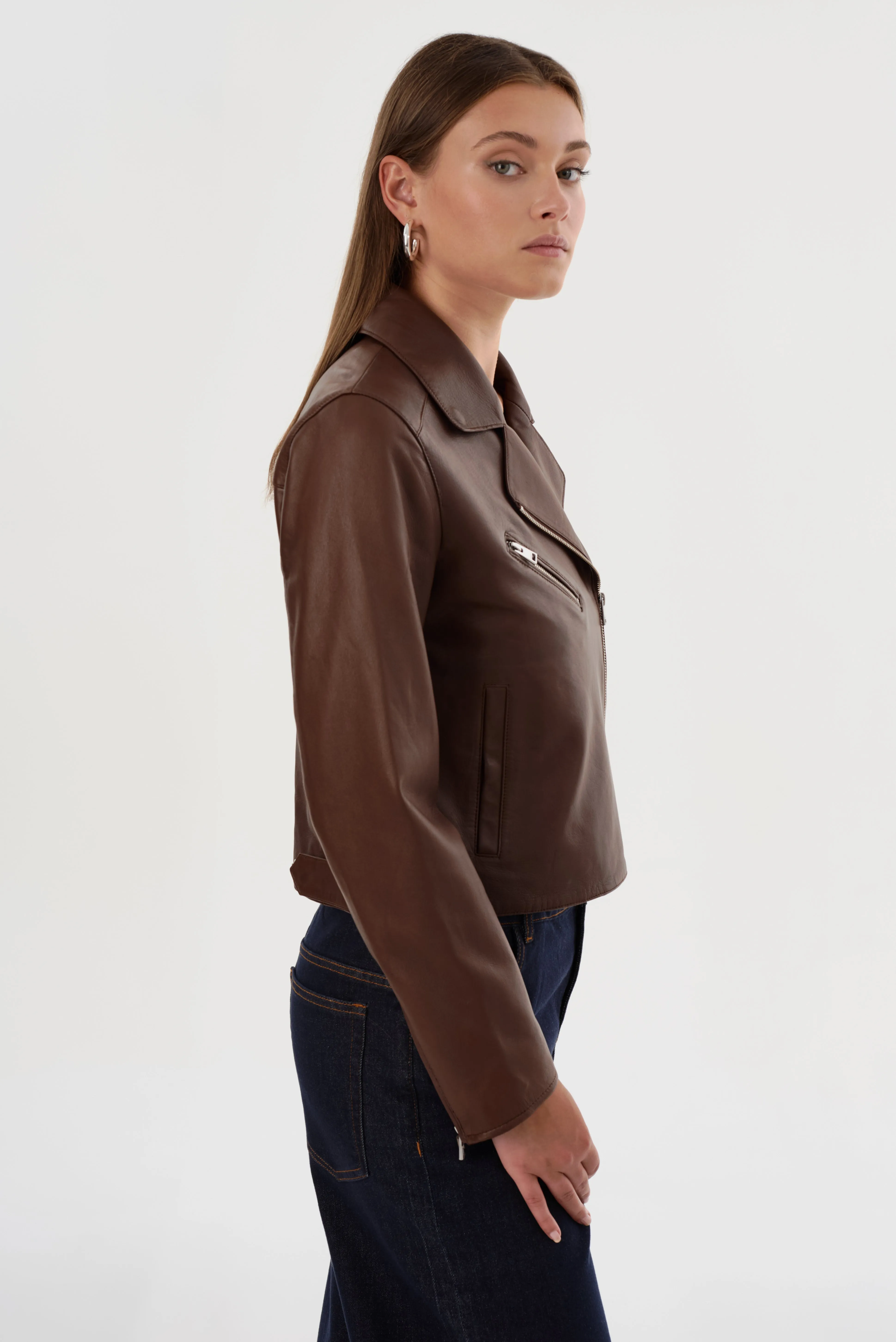 VALERIA Sample | Leather Biker Jacket sold by La Marque product image thumbnail 5