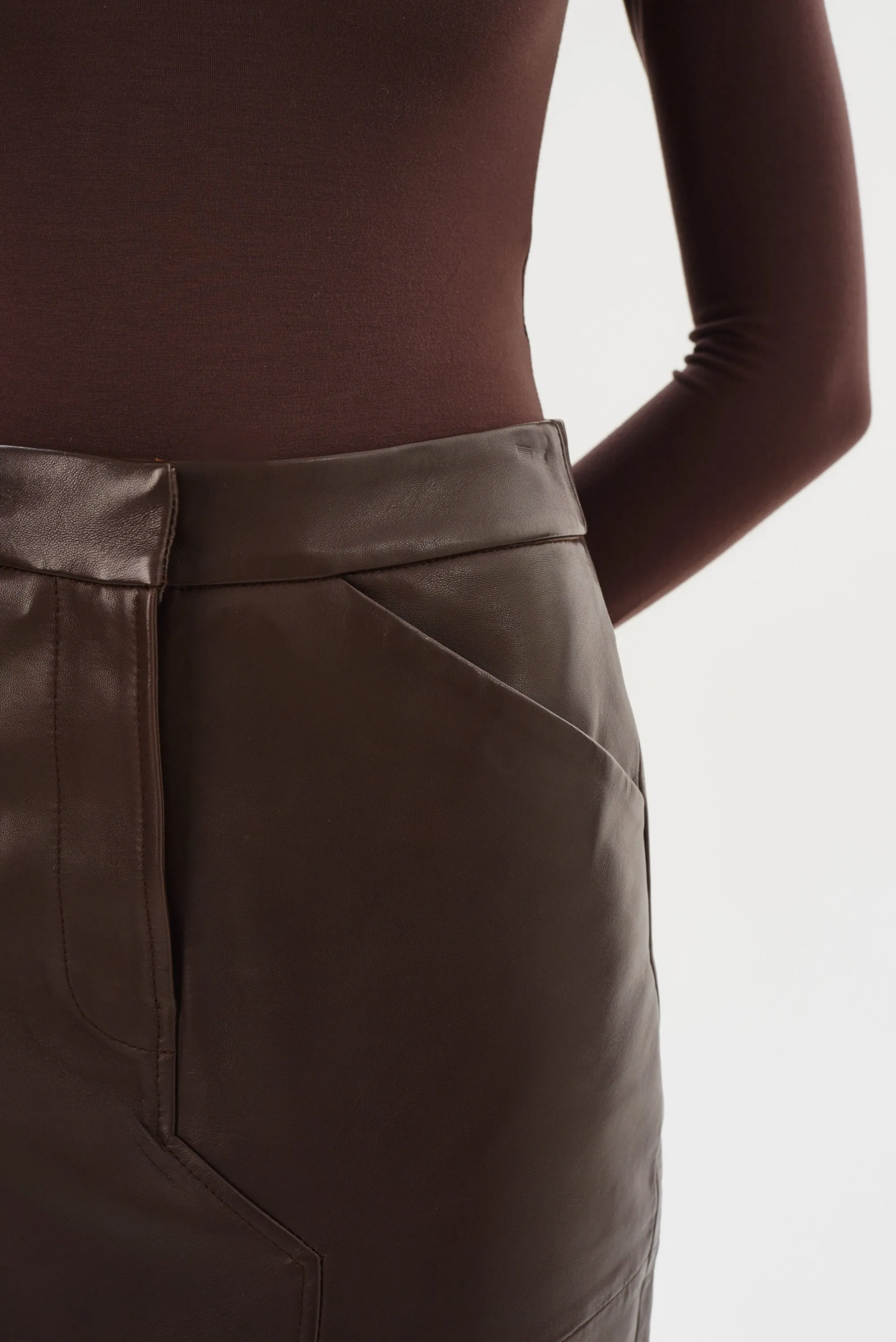 MARIETTE Sample | Leather Maxi Skirt sold by La Marque product image thumbnail 3