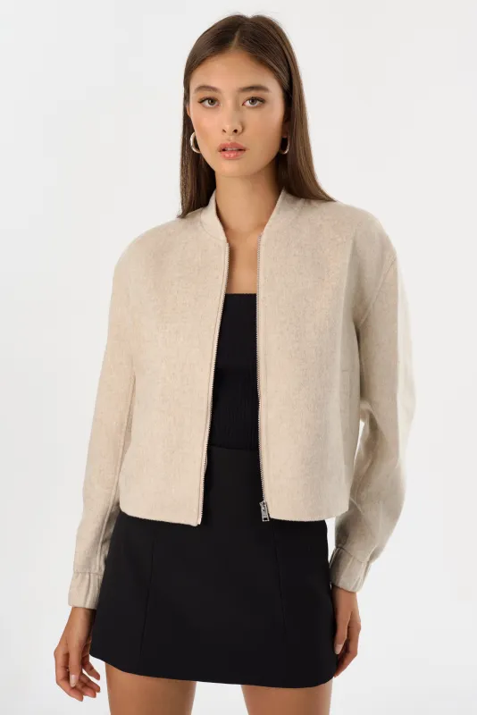 FAY Sample | Double Face Wool Bomber Jacket made by La Marque