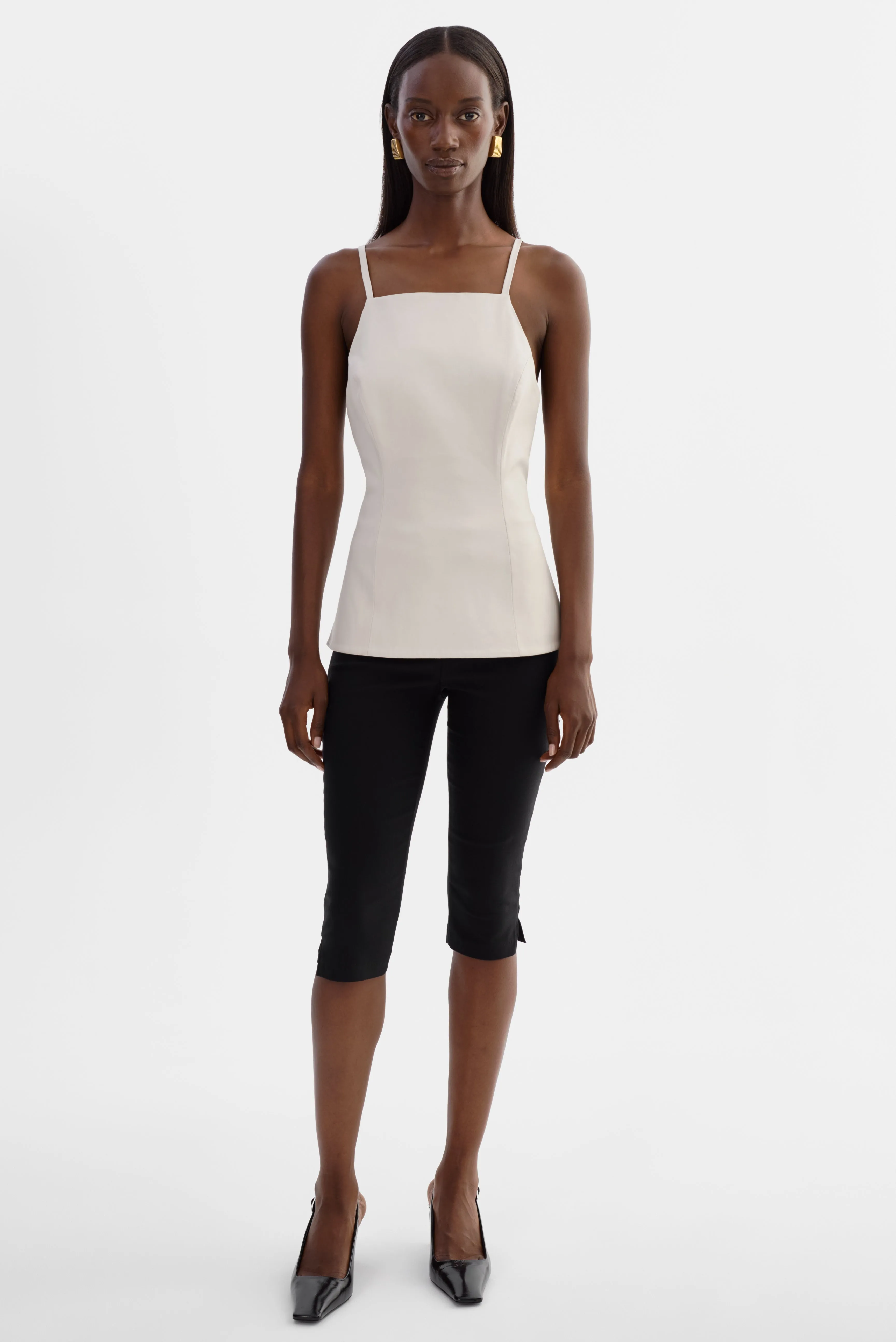 ILONA | Leather Hourglass Top sold by LAMARQUE