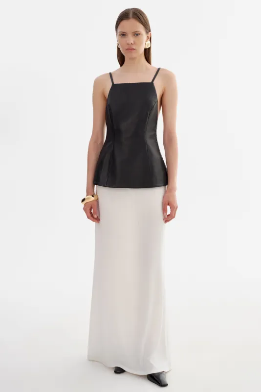 ILONA | Leather Hourglass Top sold by LAMARQUE