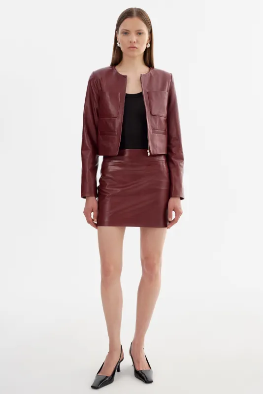 LINETTE | Leather Jacket sold by LAMARQUE