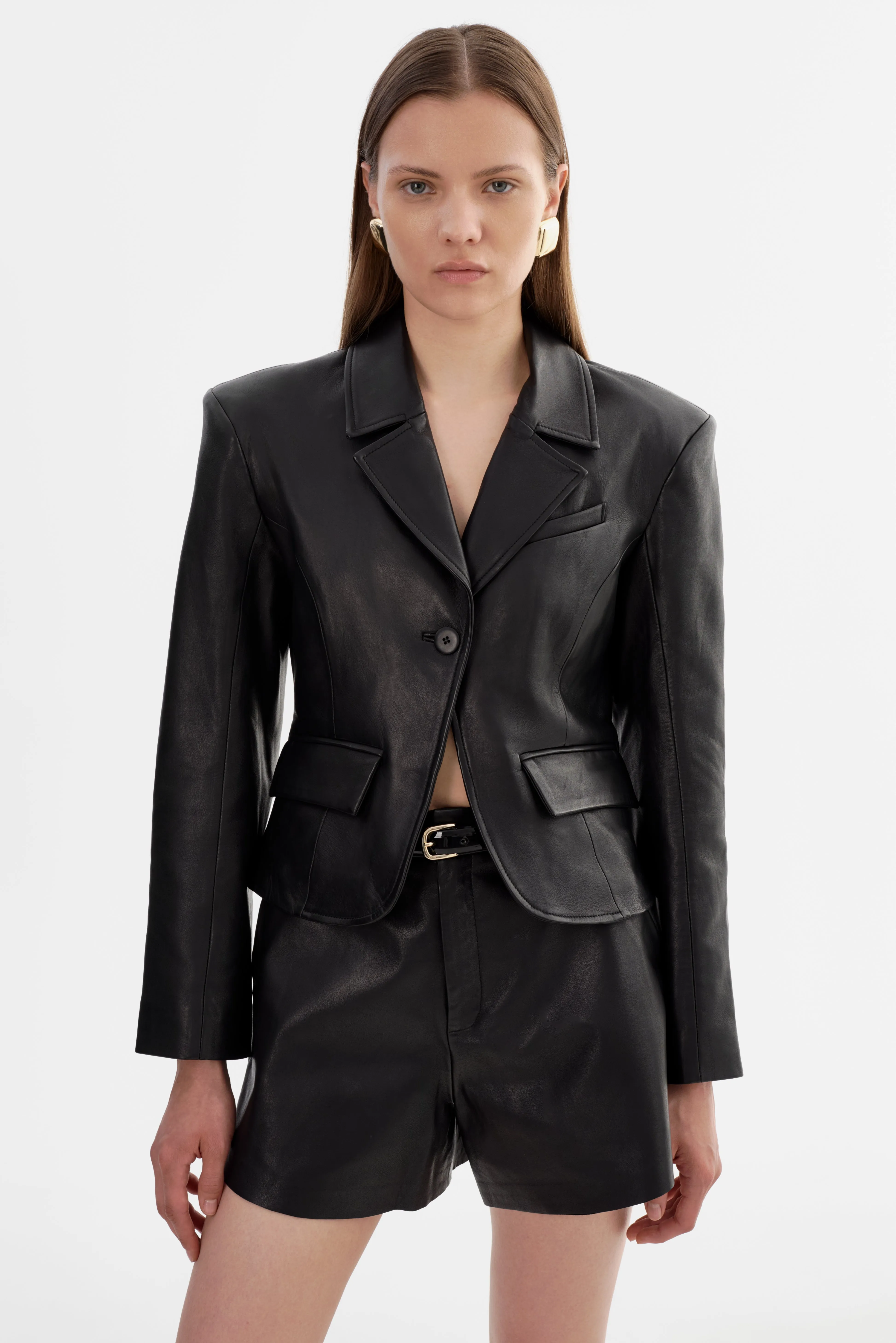 VALENTINA | Micro Leather Blazer sold by LAMARQUE product image thumbnail 4