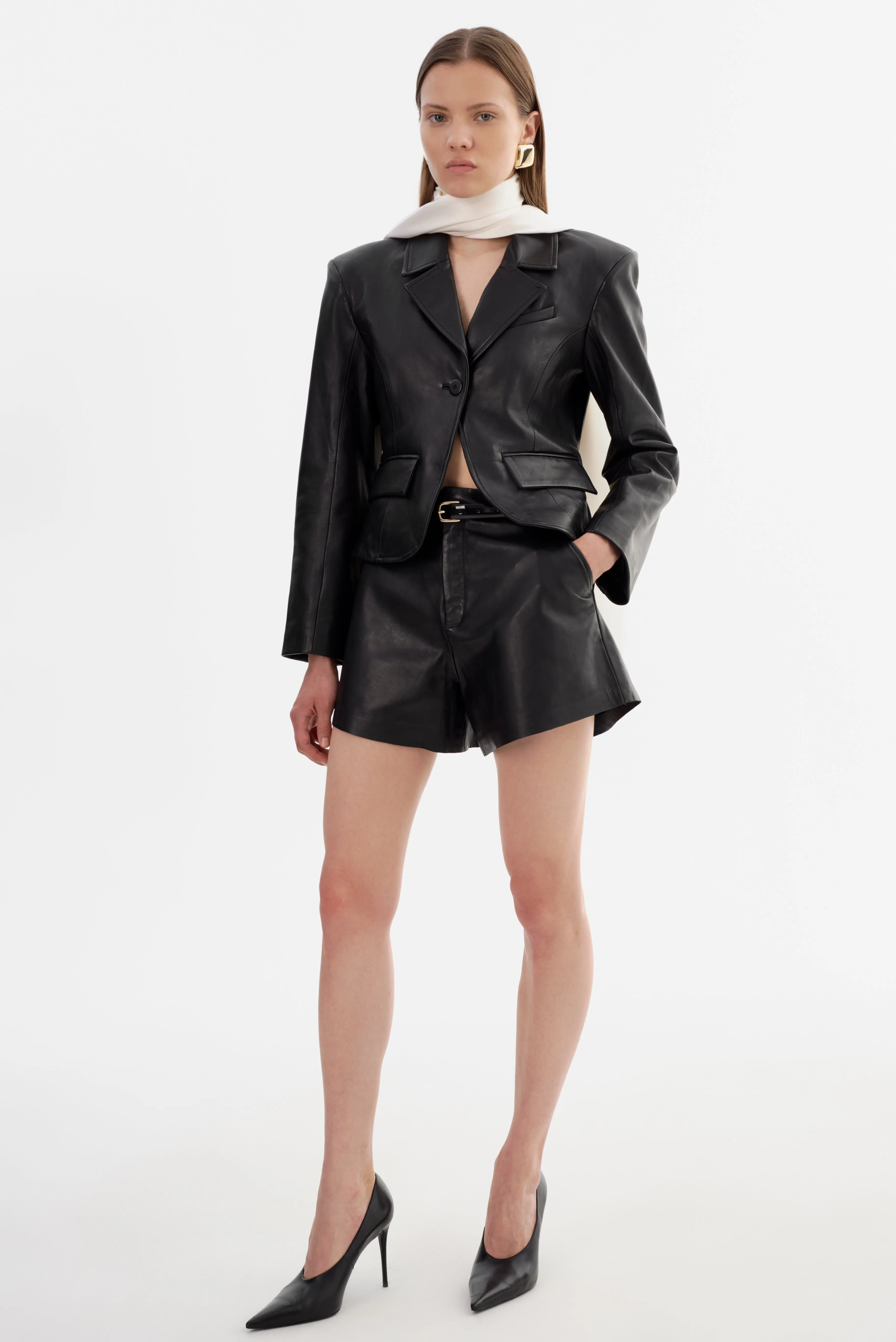 VALENTINA | Micro Leather Blazer sold by LAMARQUE product image thumbnail 2