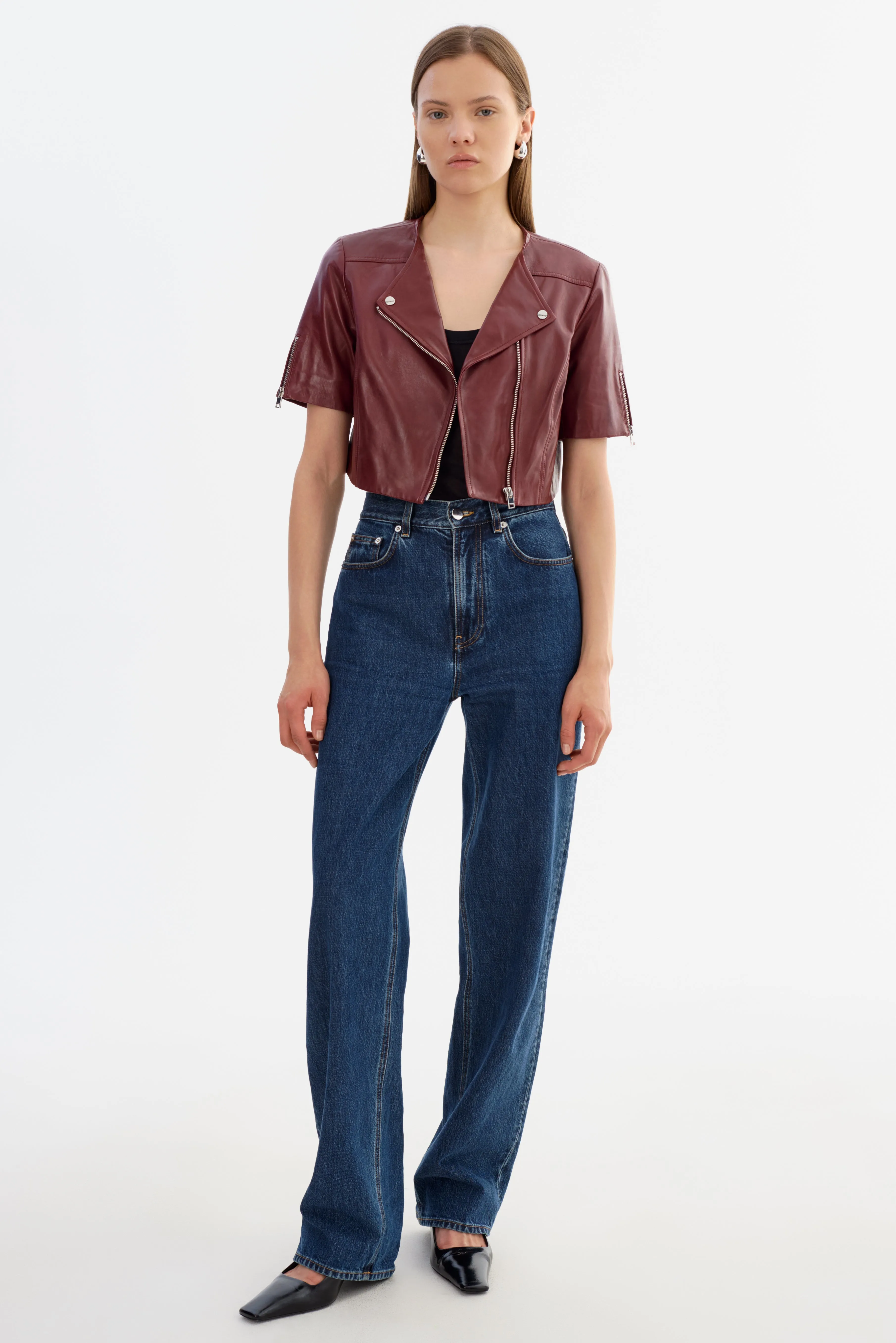 KIRSI | Cropped Biker Jacket sold by LAMARQUE