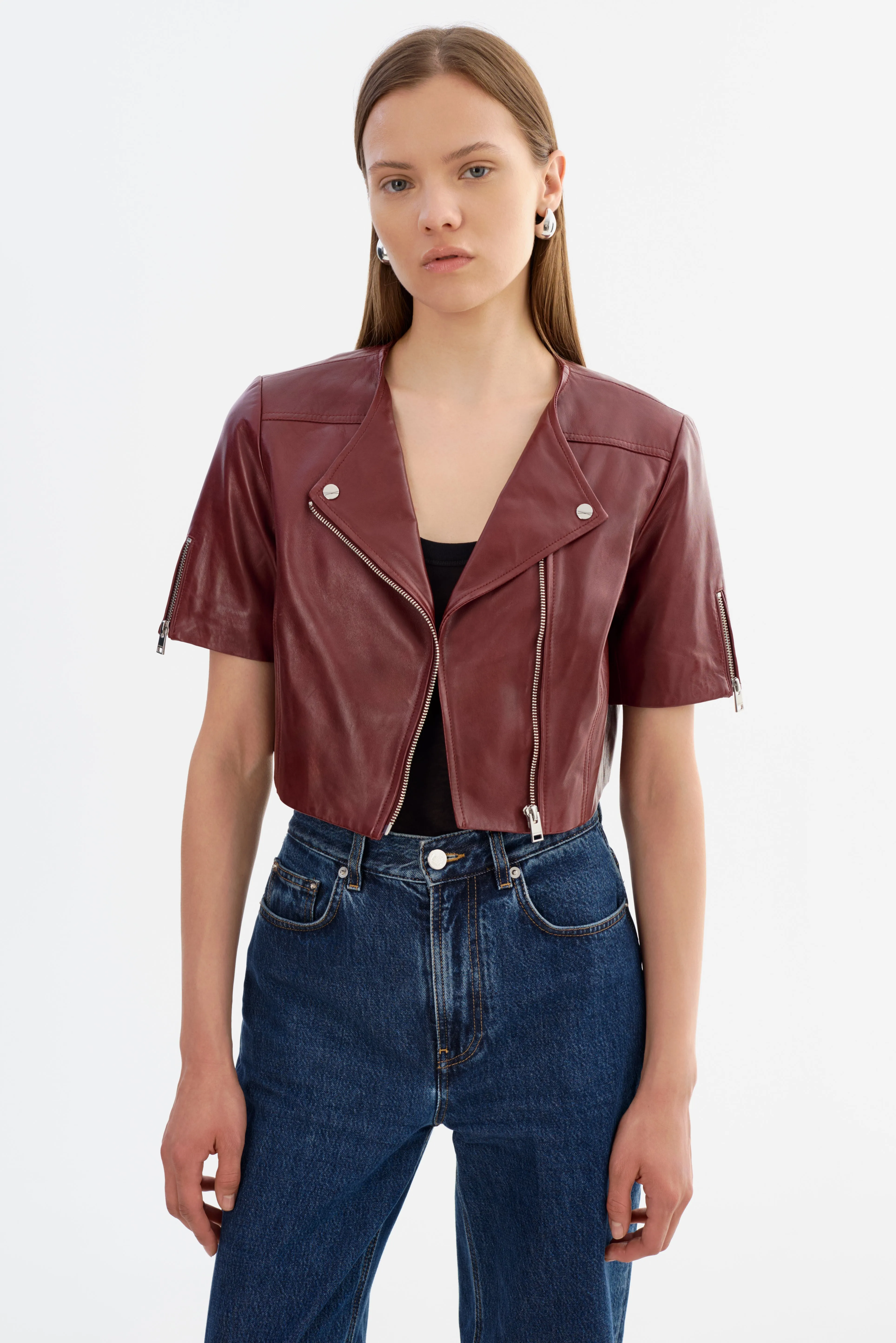KIRSI | Cropped Biker Jacket sold by LAMARQUE product image thumbnail 2