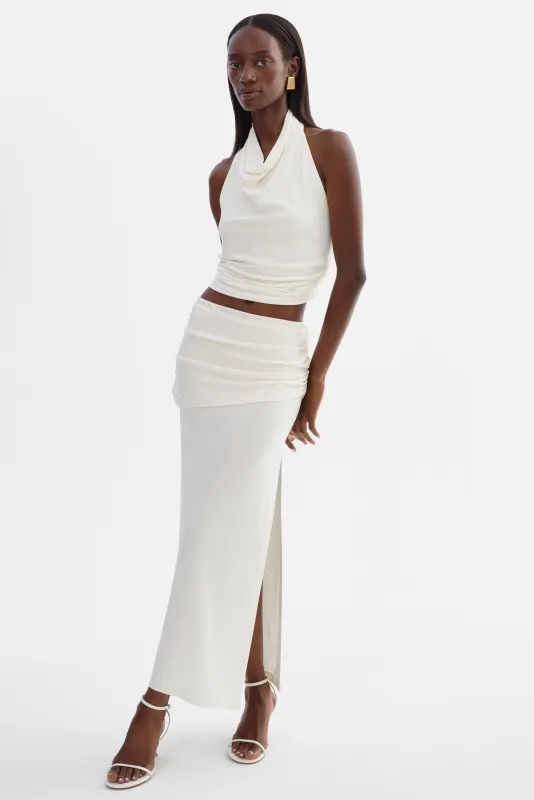 LILOU | Midi Knit Skirt sold by La Marque