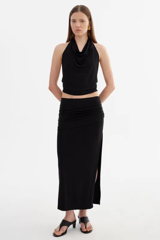 LILOU | Midi Knit Skirt sold by La Marque