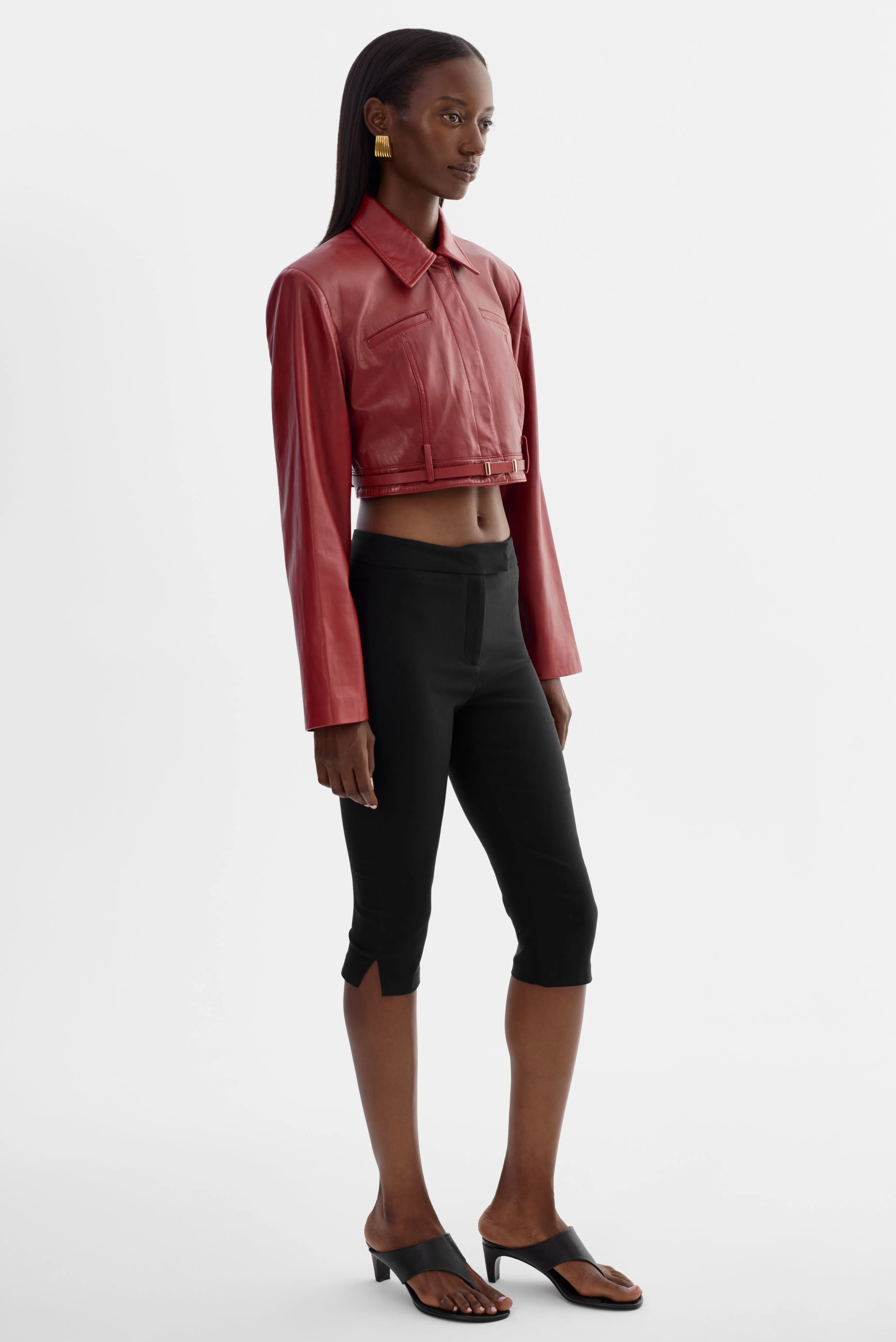 GIA | Cropped Leather Jacket sold by LAMARQUE product image thumbnail 5
