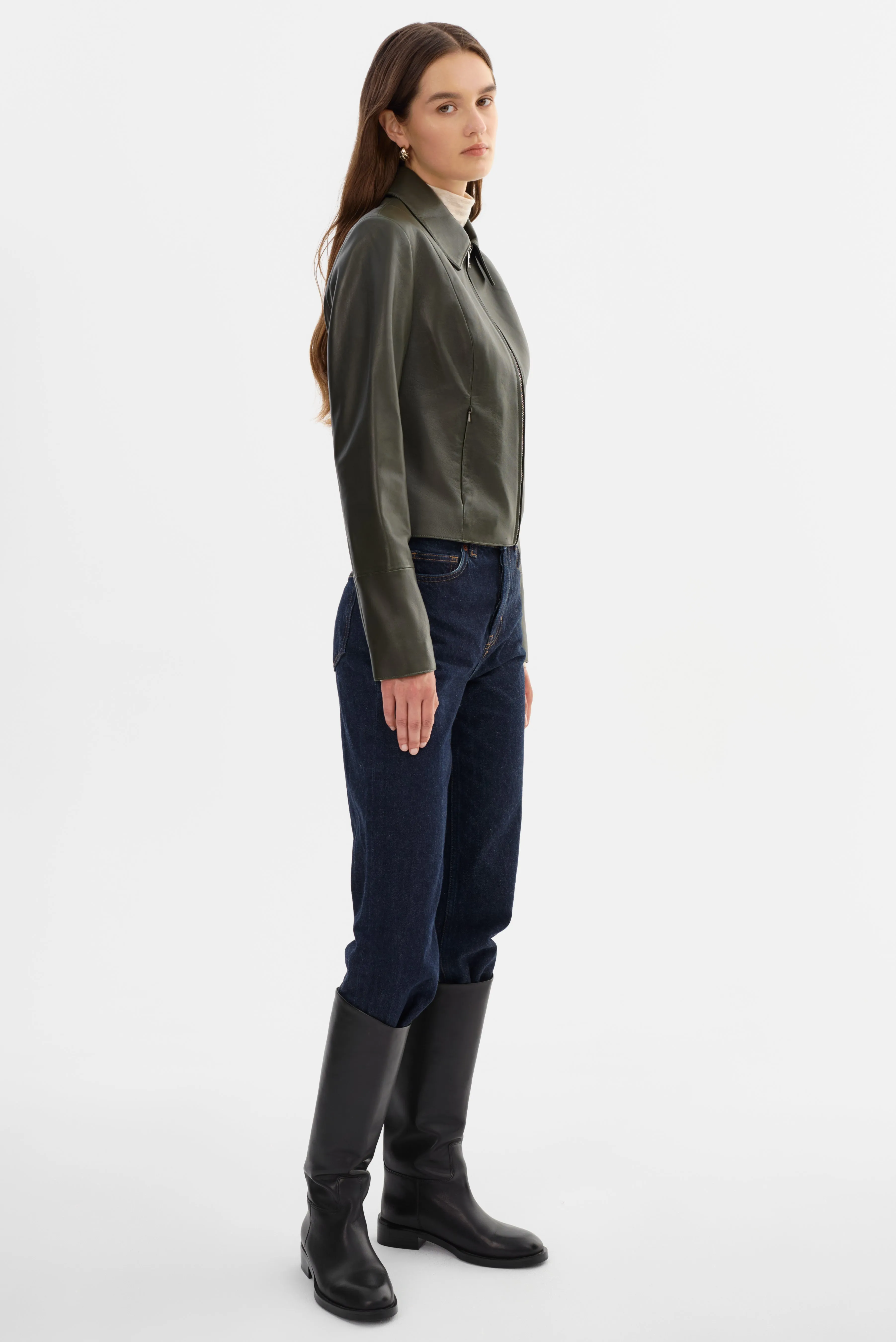 OCEANA | Fitted Leather Jacket sold by LAMARQUE product image thumbnail 5