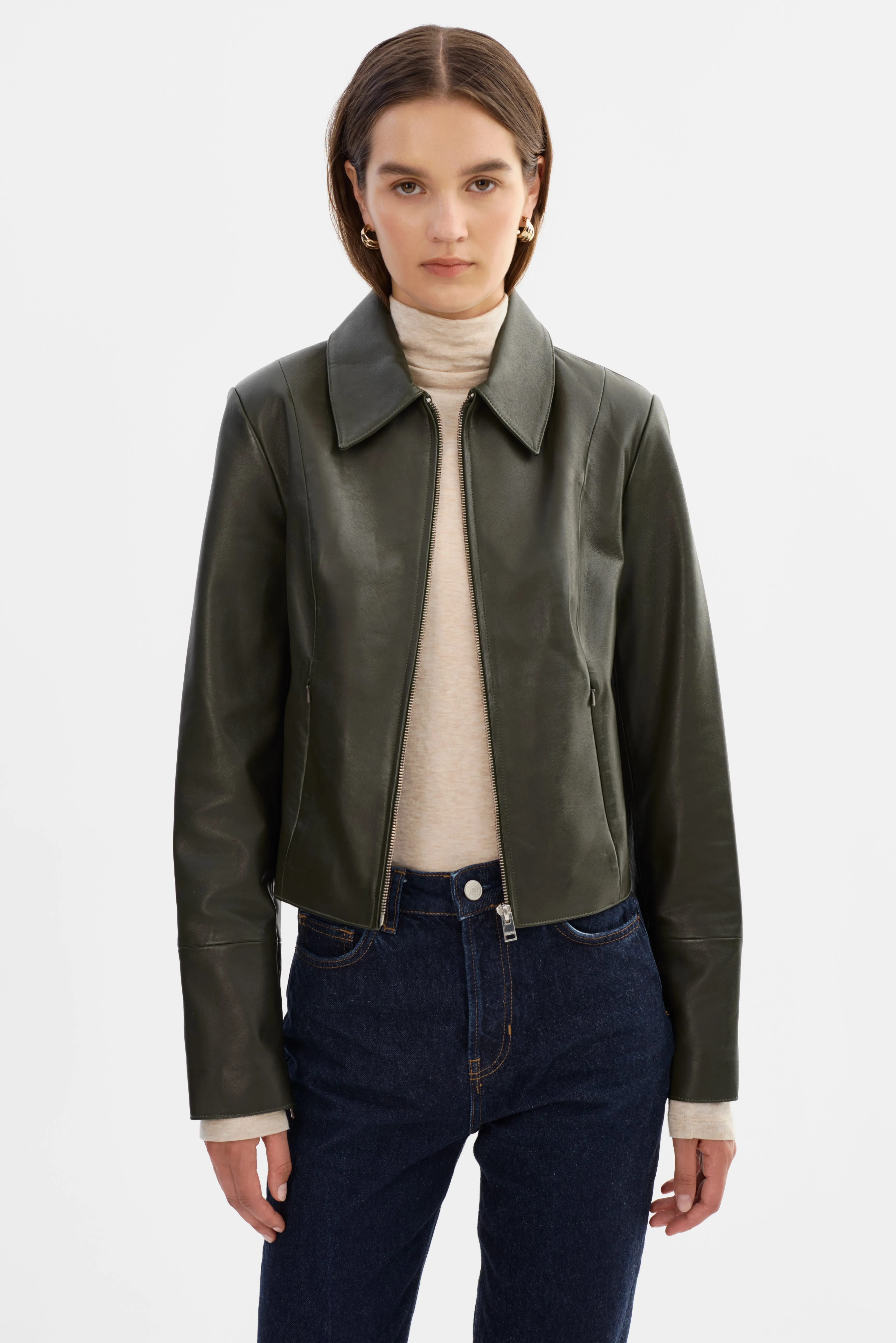 OCEANA | Fitted Leather Jacket sold by LAMARQUE product image thumbnail 3