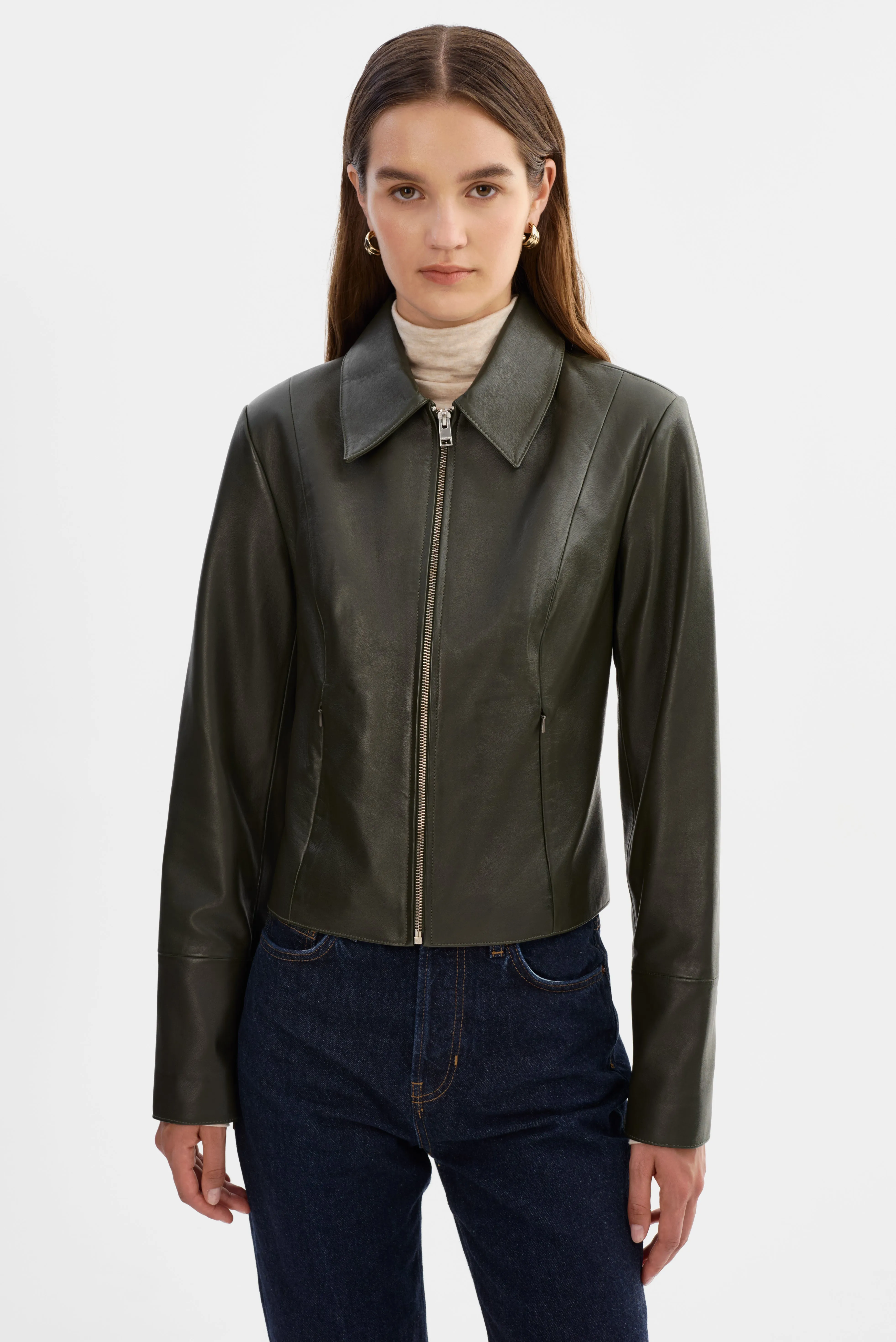 OCEANA | Fitted Leather Jacket sold by LAMARQUE