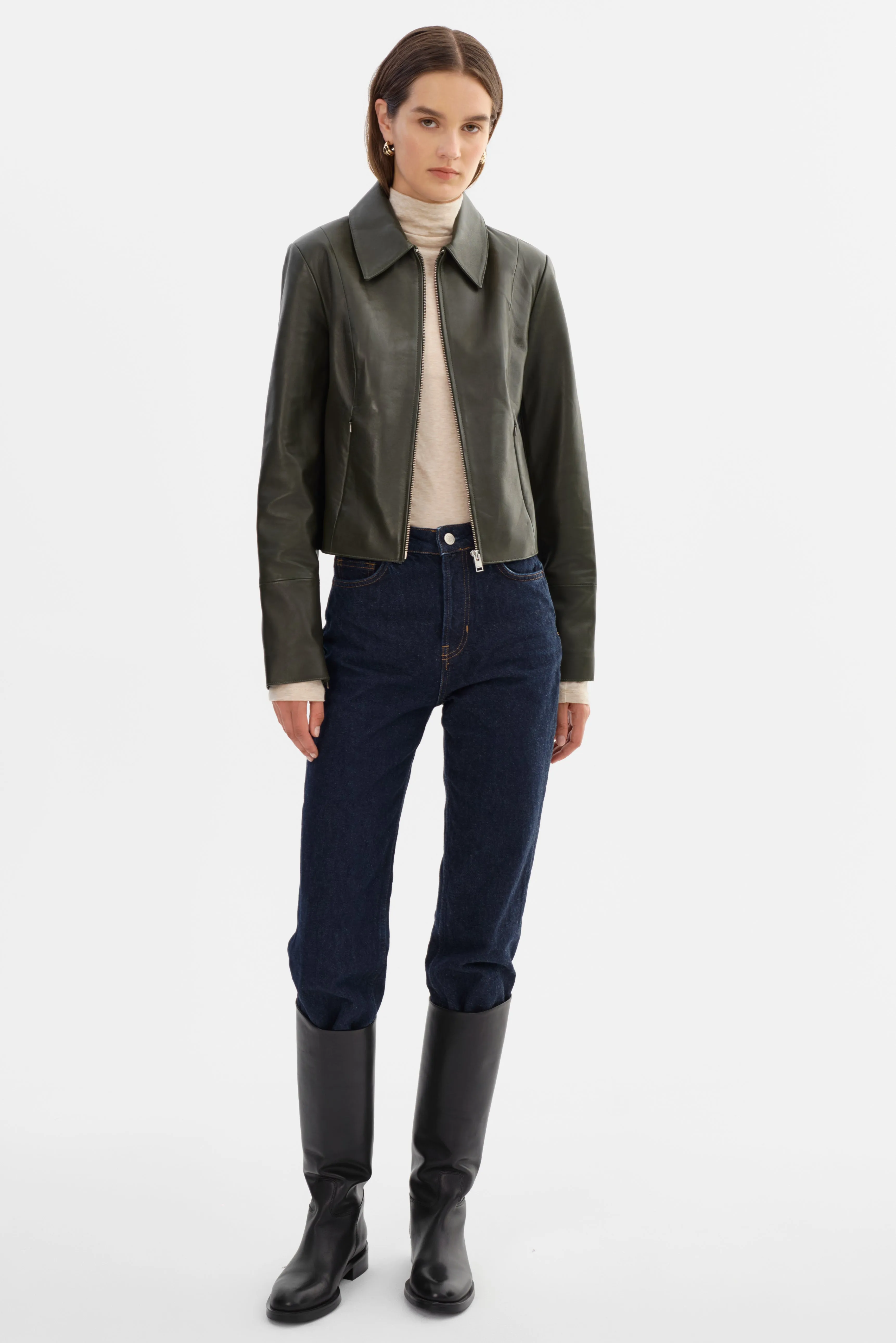 OCEANA | Fitted Leather Jacket sold by LAMARQUE product image thumbnail 2