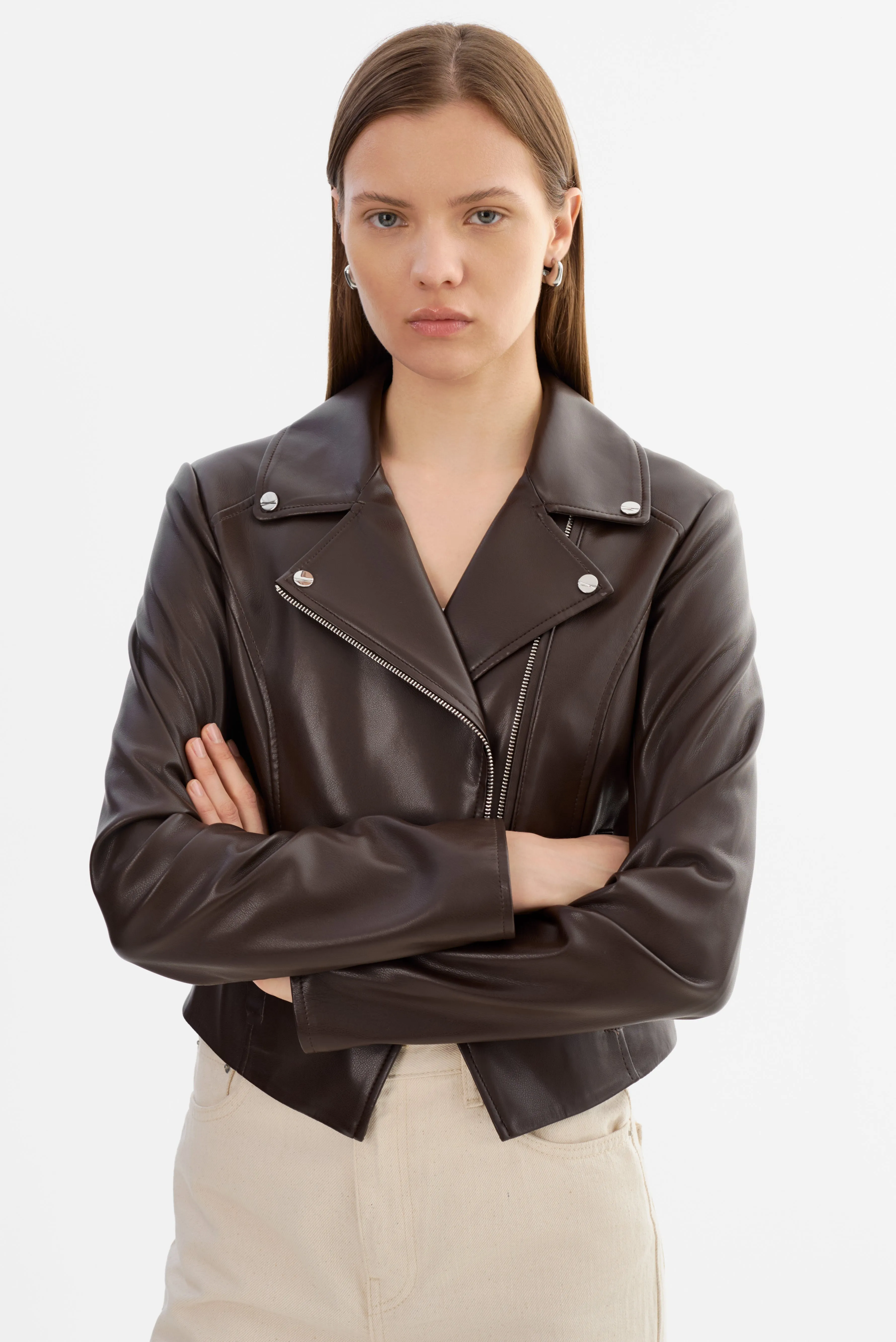 PASCALE | Fitted Faux Leather Jacket sold by LAMARQUE product image thumbnail 5