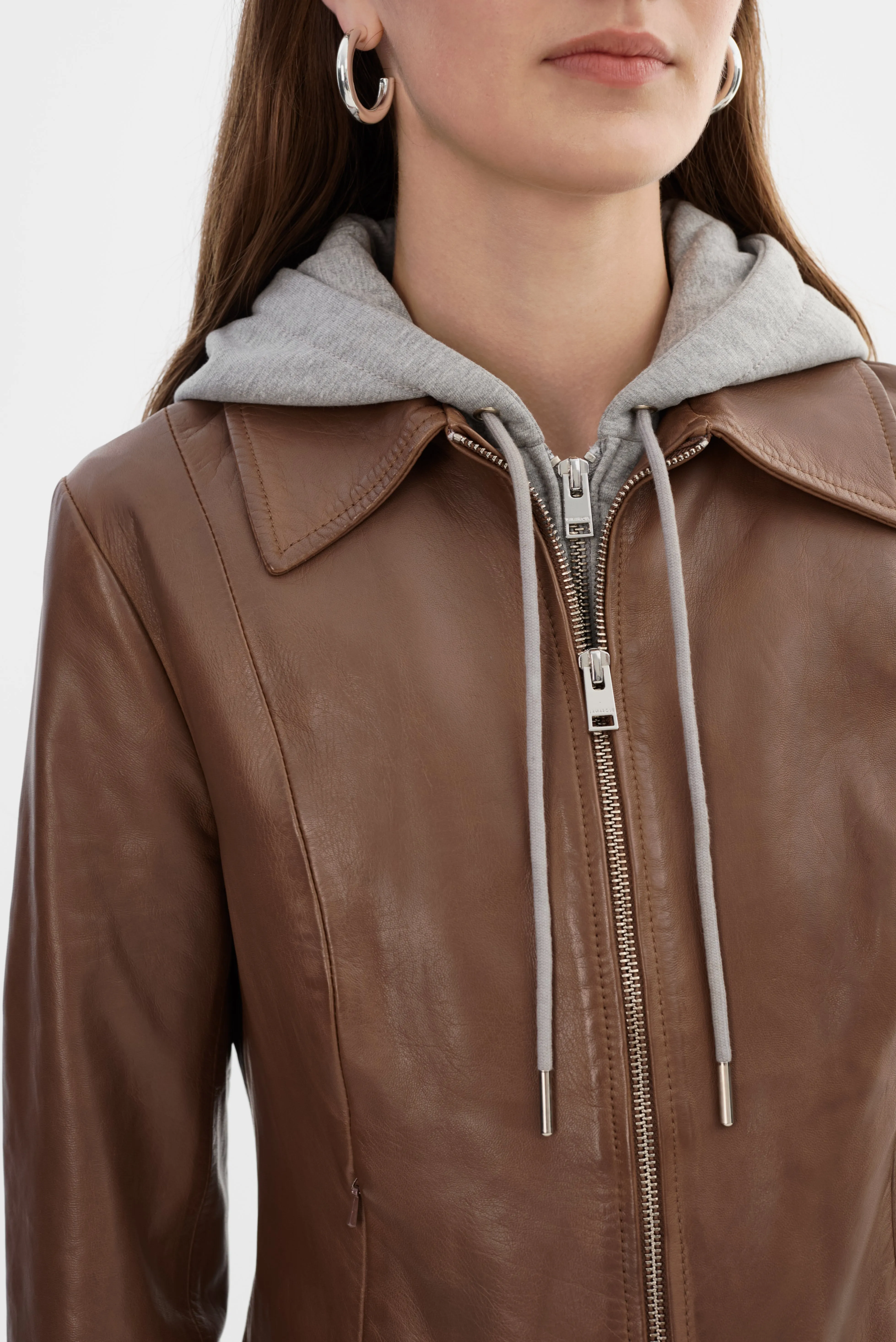 SALLY | Leather Biker Jacket sold by LAMARQUE product image thumbnail 4