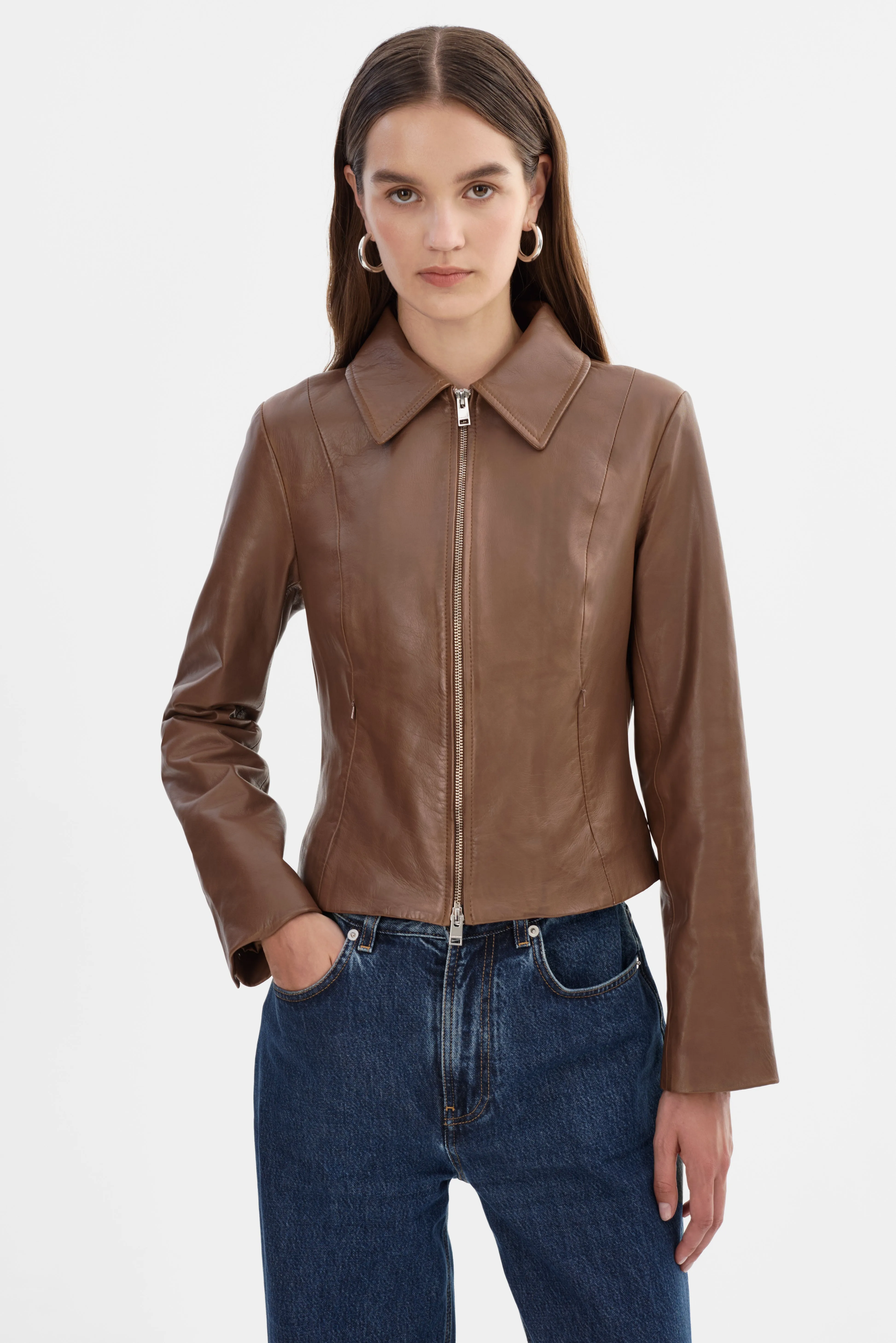 SALLY | Leather Biker Jacket sold by LAMARQUE product image thumbnail 2