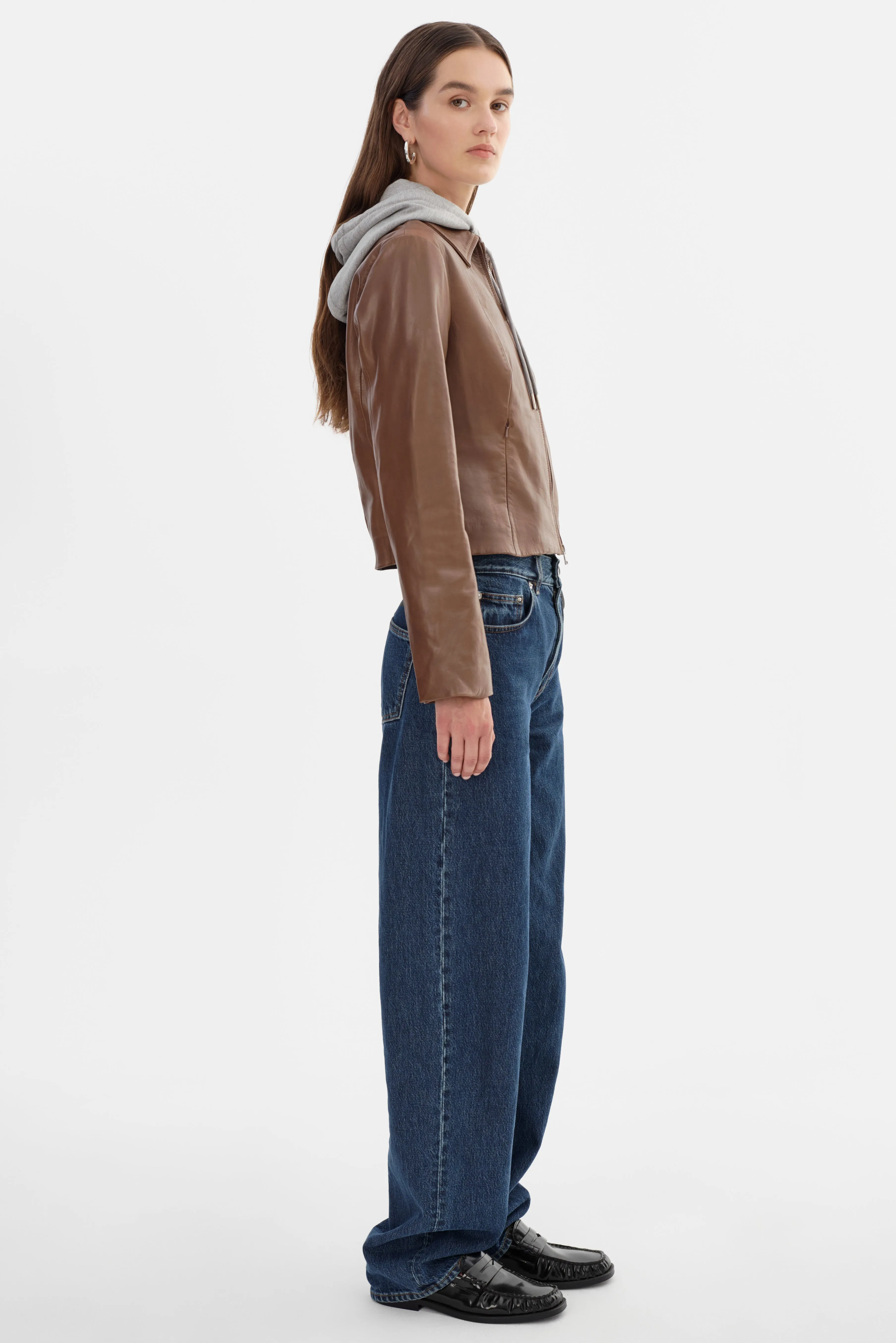 SALLY | Leather Biker Jacket sold by LAMARQUE product image thumbnail 5