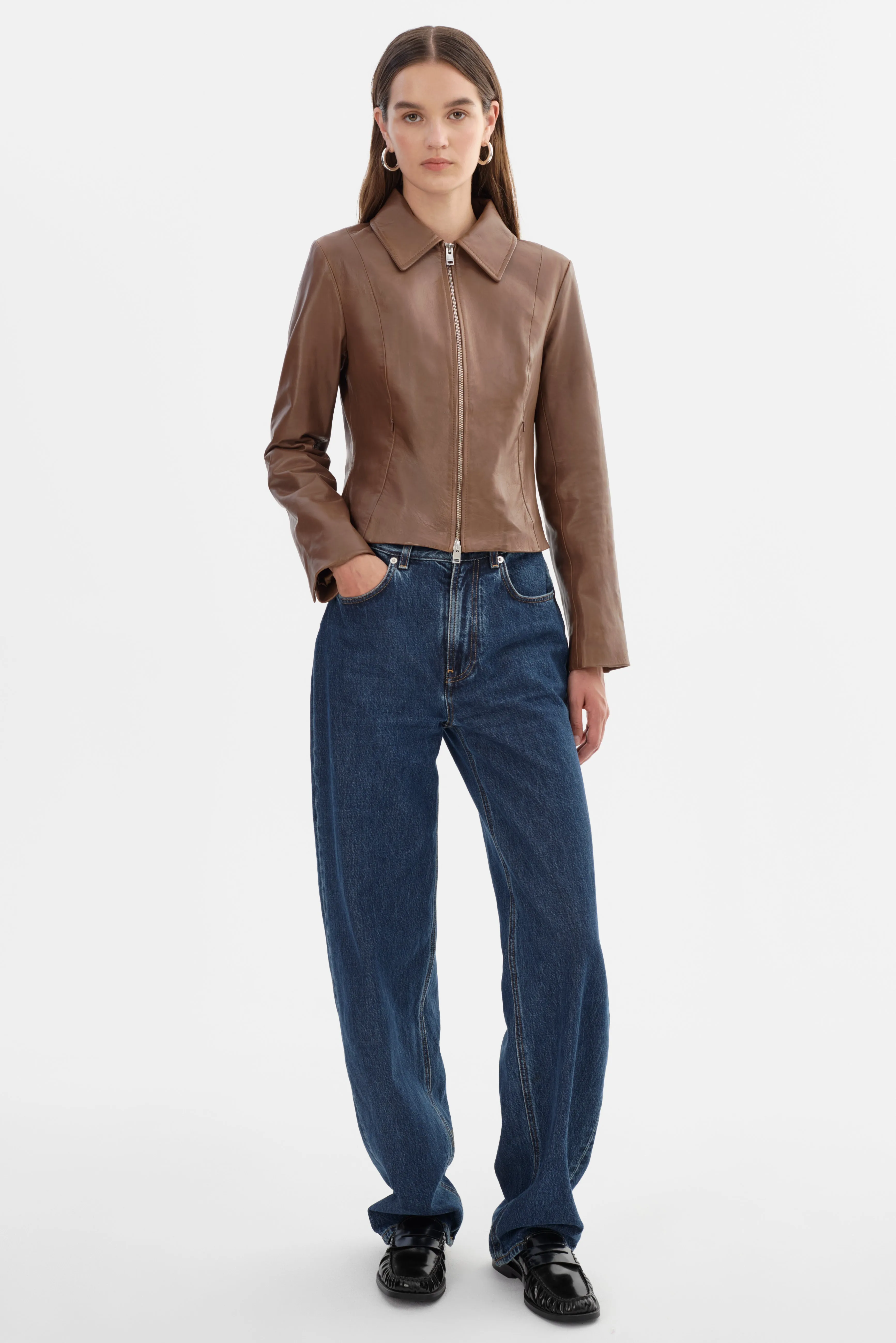 SALLY | Leather Biker Jacket sold by LAMARQUE product image thumbnail 3