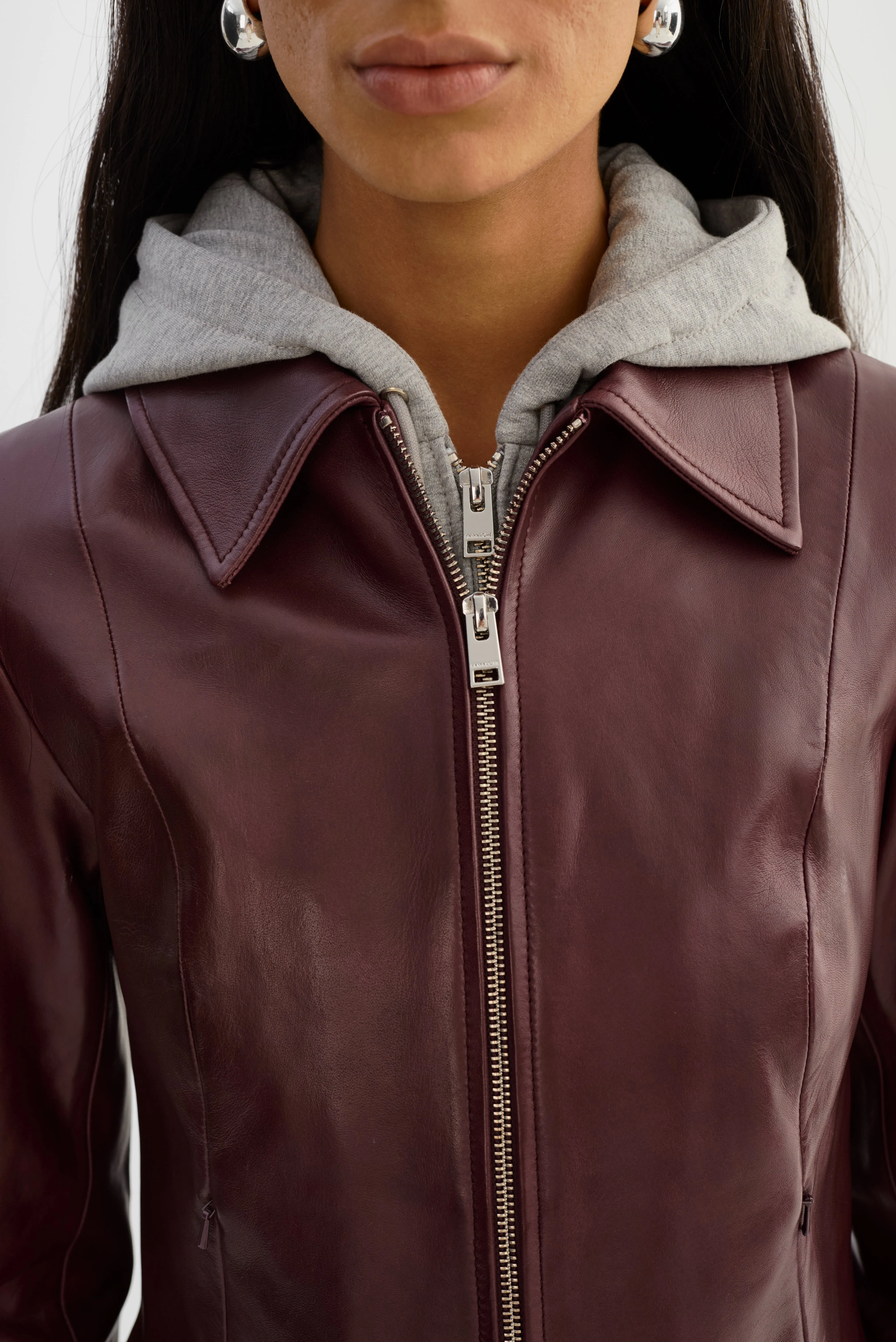 SALLY | Leather Biker Jacket sold by LAMARQUE product image thumbnail 4