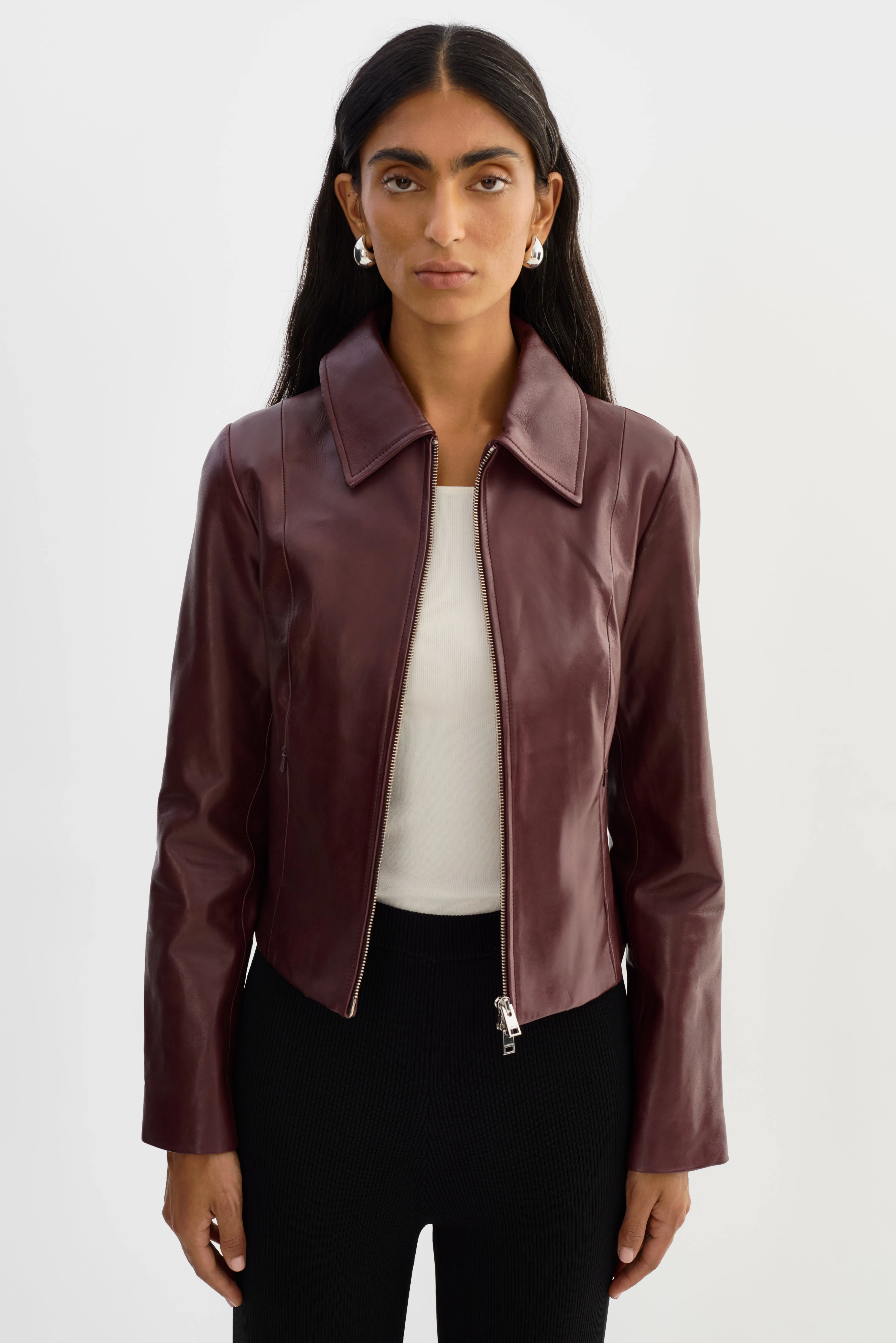 SALLY | Leather Biker Jacket sold by LAMARQUE product image thumbnail 2