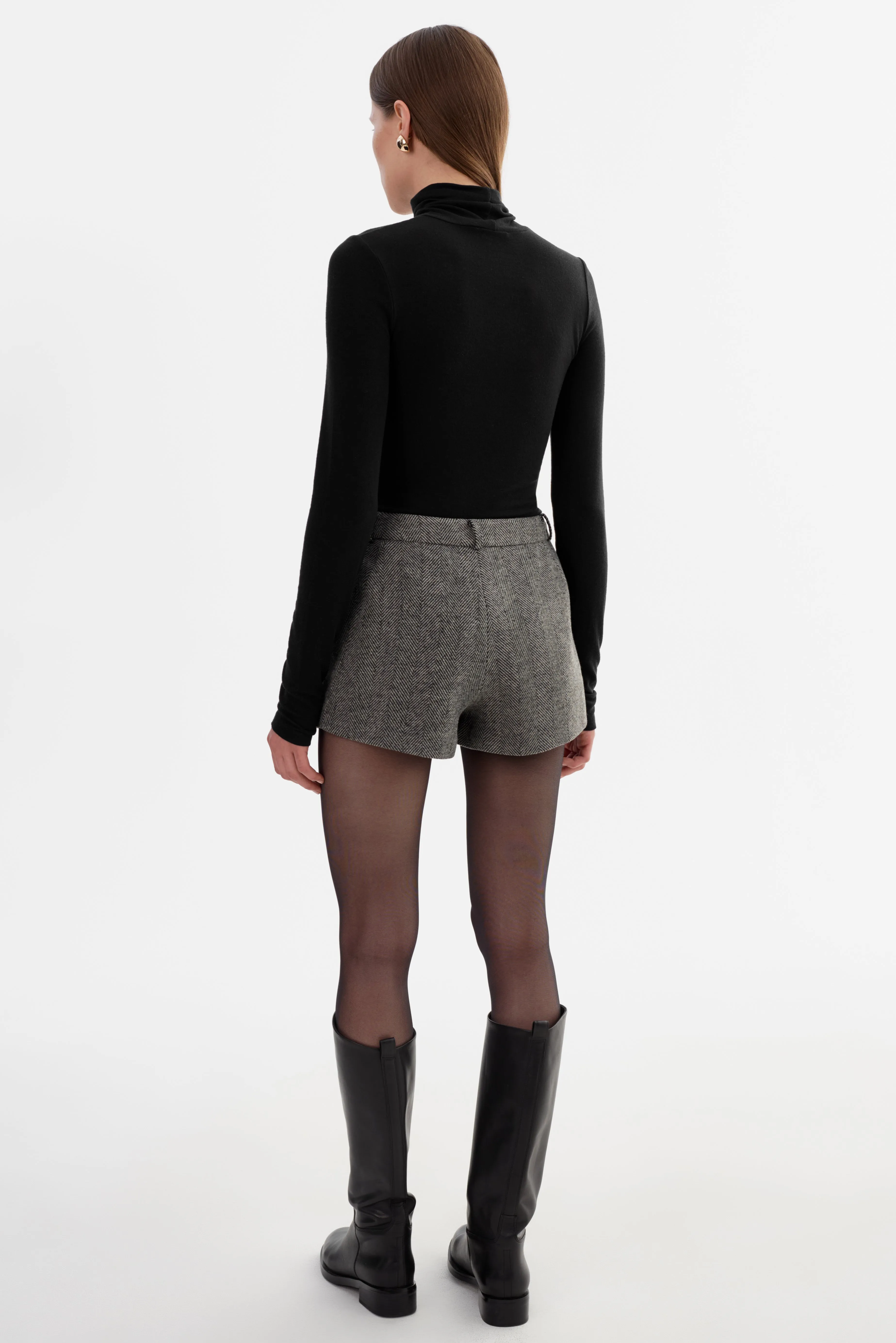 AMRITA | Herringbone Mini Shorts sold by La Marque product image thumbnail 5