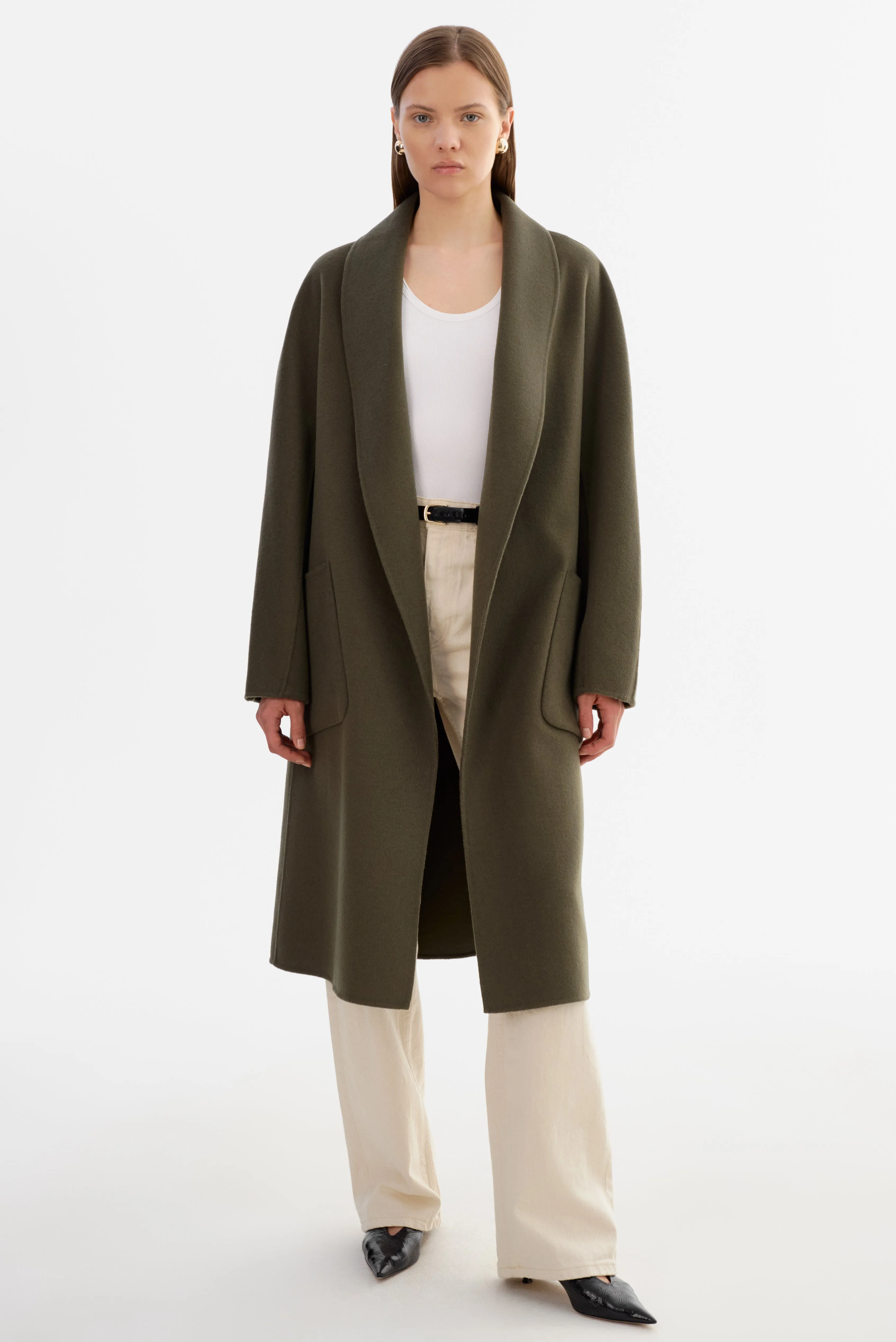 THARA | Shawl Collar Wool Coat sold by LAMARQUE product image thumbnail 2