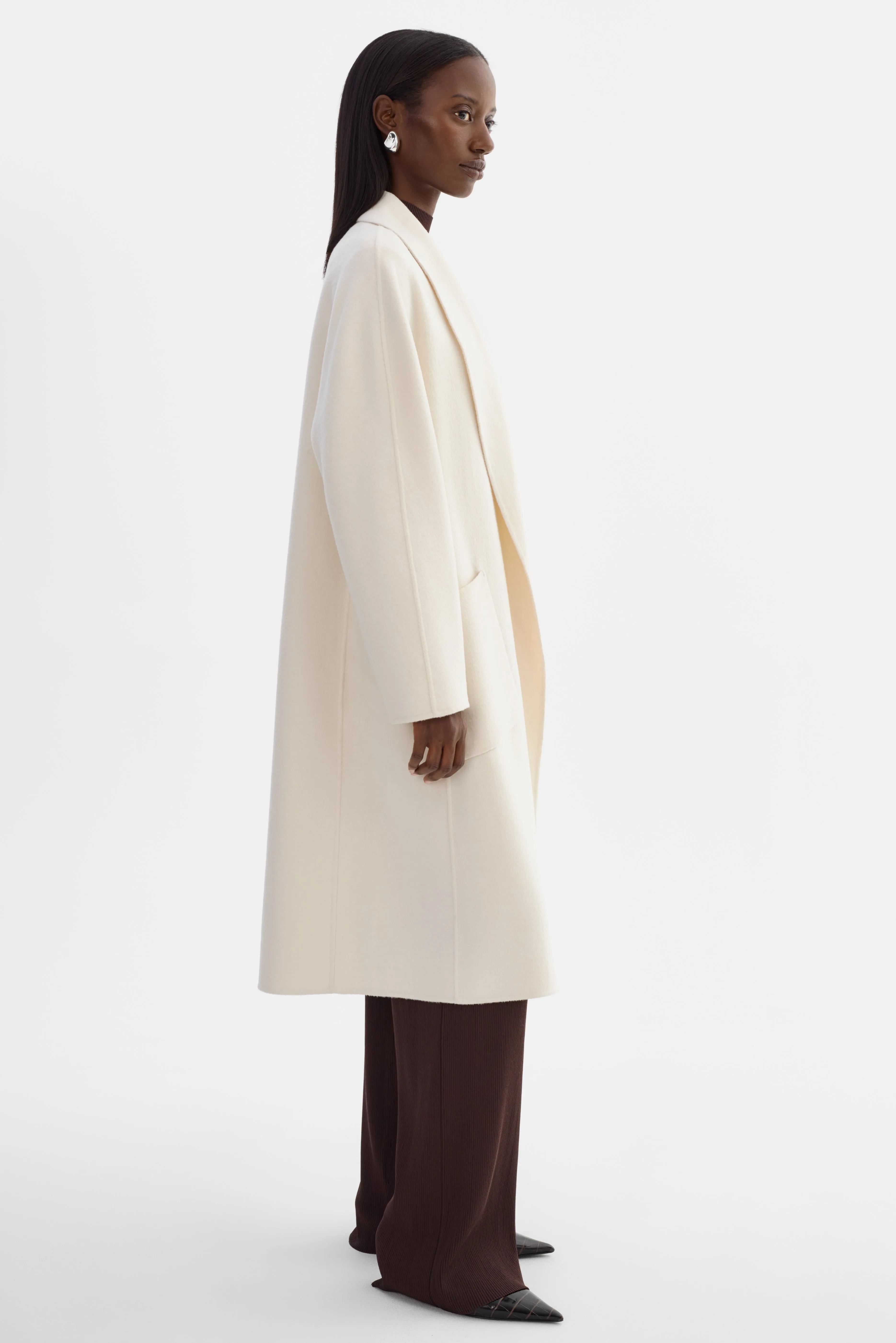 THARA | Shawl Collar Wool Coat sold by LAMARQUE product image thumbnail 4