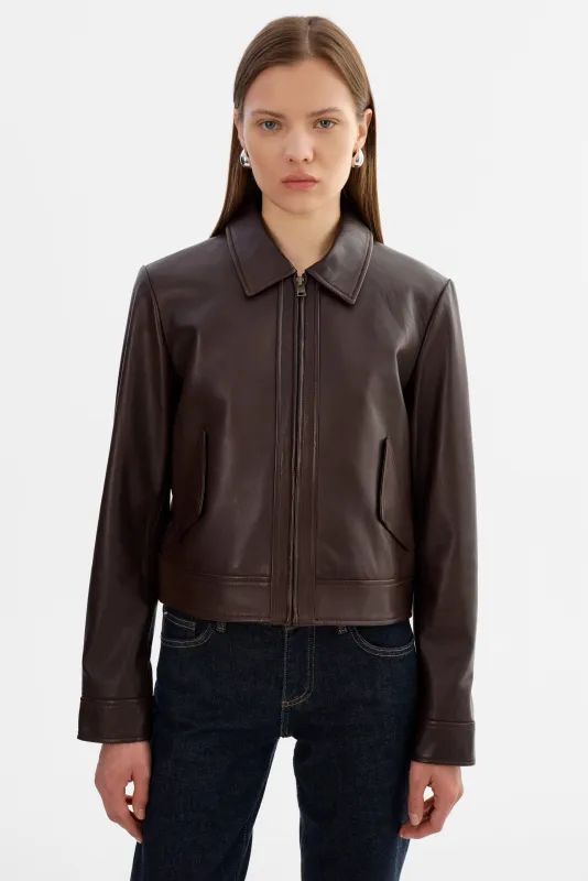 TESS | Leather Jacket sold by LAMARQUE