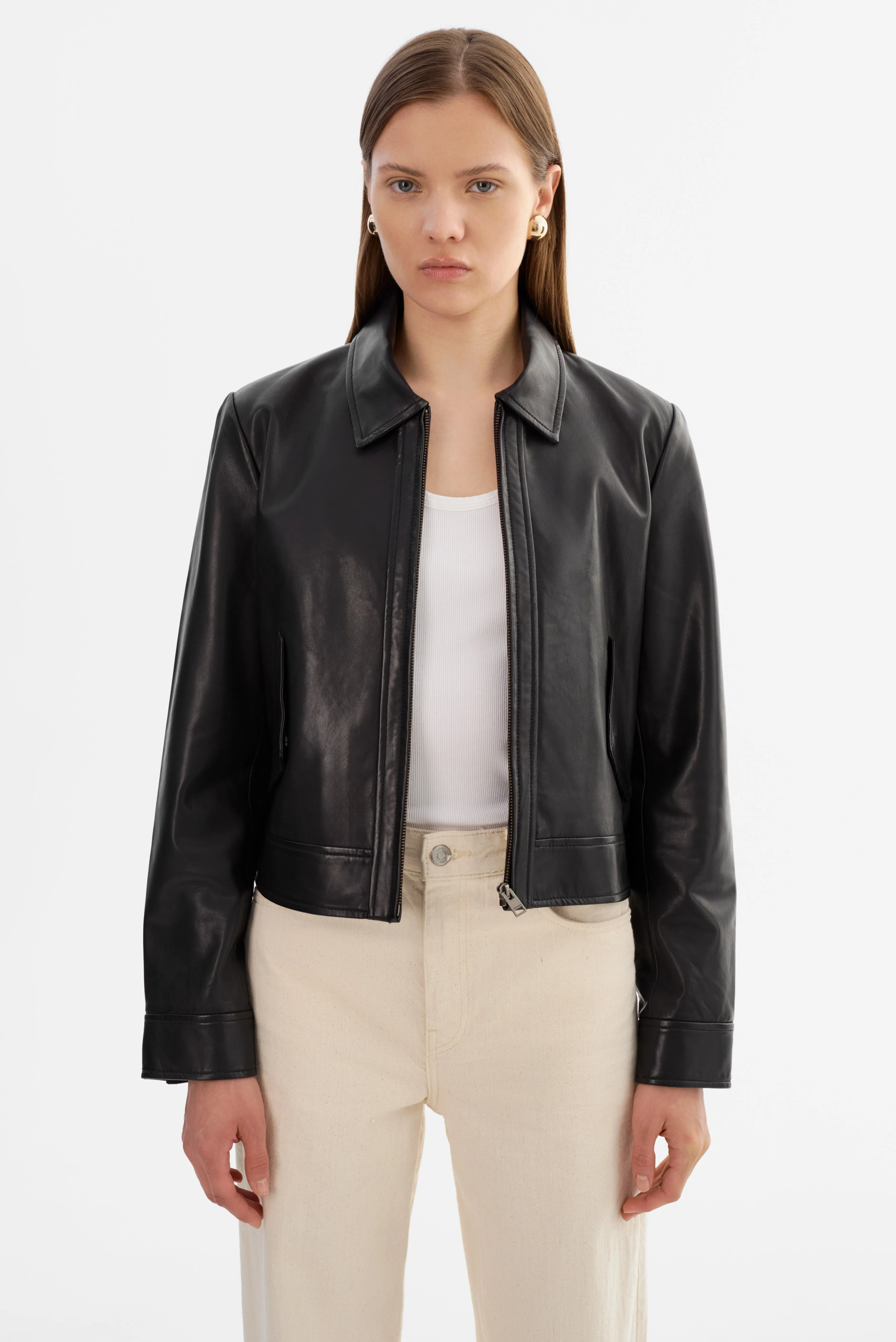 TESS | Leather Jacket sold by LAMARQUE