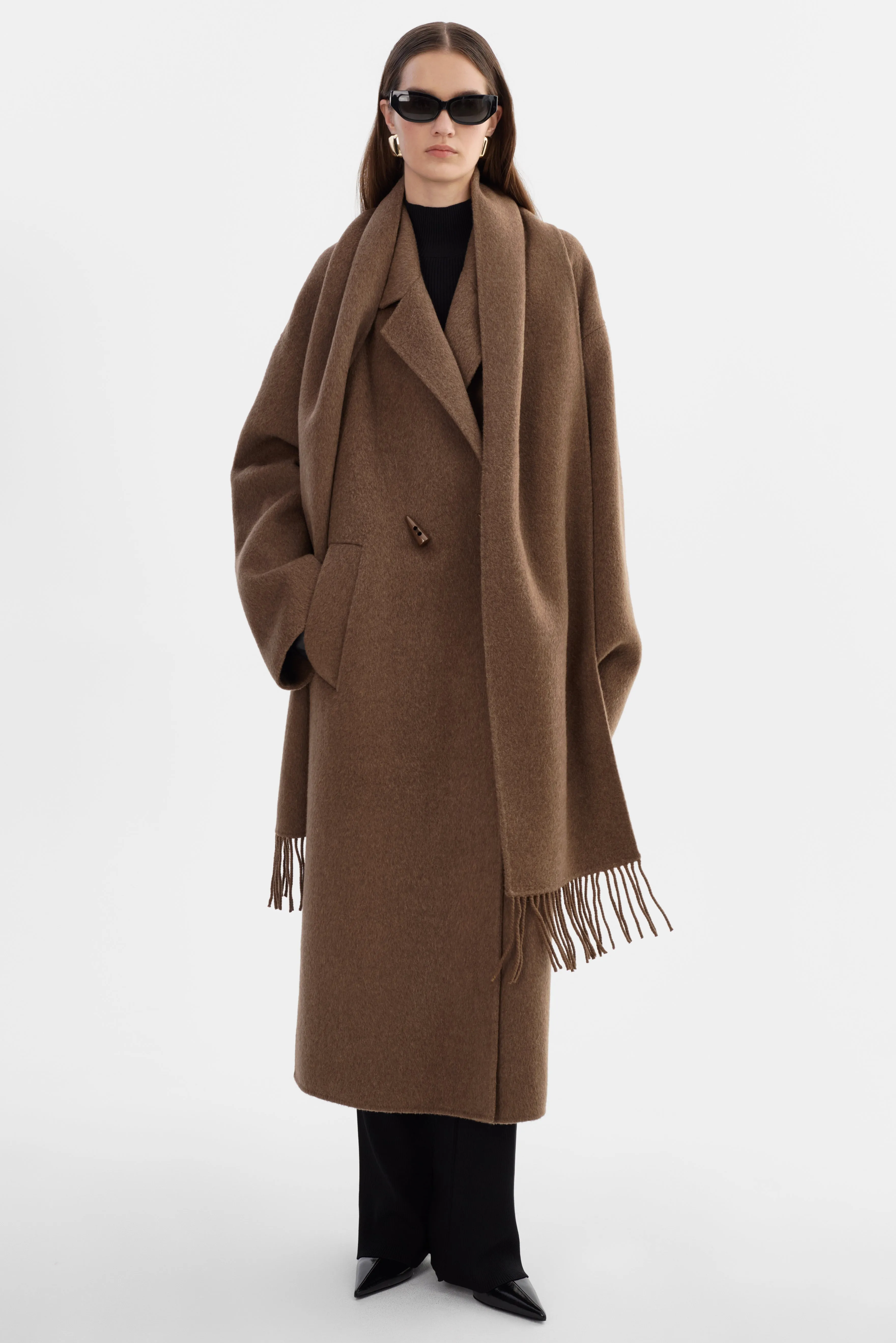TWILA | Wool Scarf Coat sold by LAMARQUE